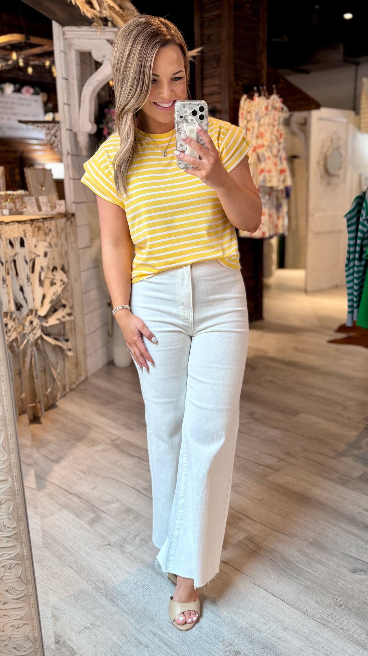 Yellow Striped Top