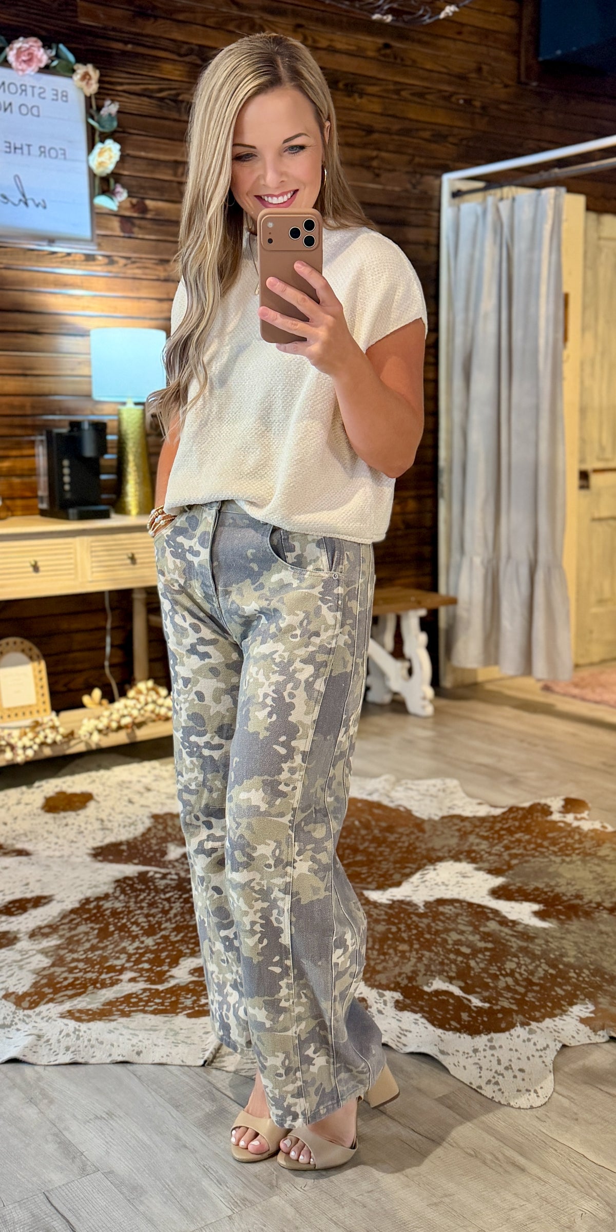 Sage Camo Barrel Pants
