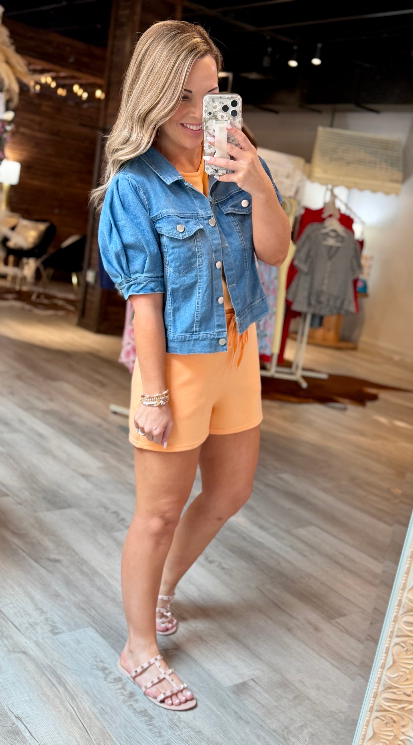 Denim Short Sleeve Jacket