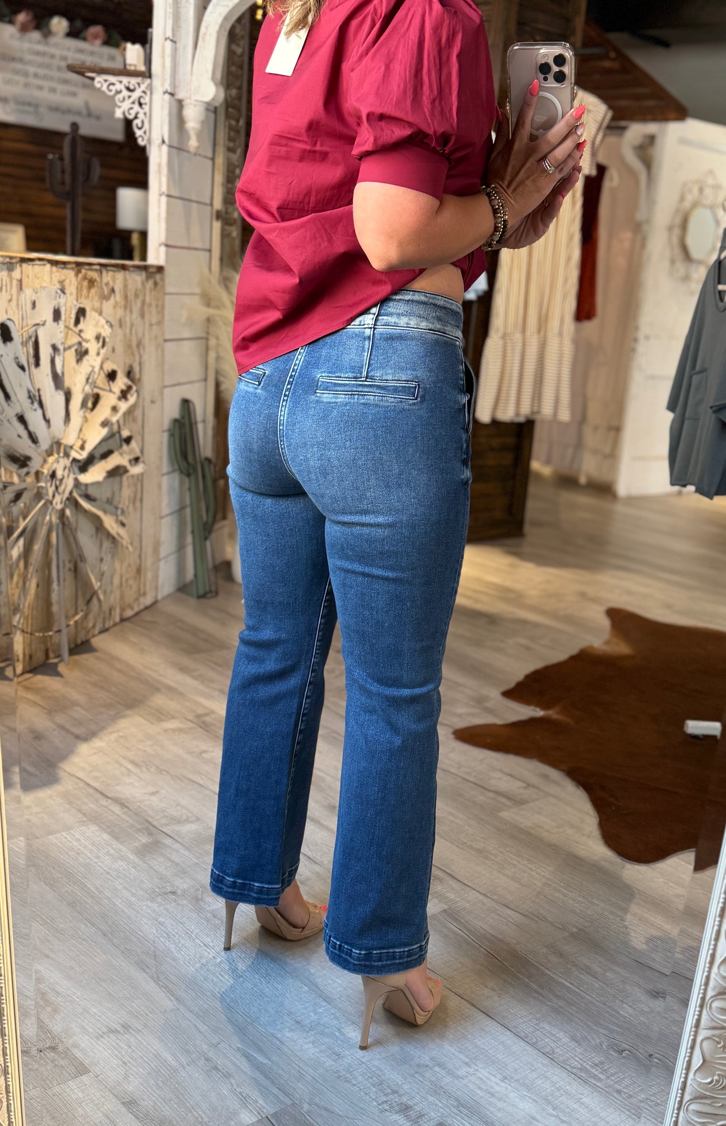Risen Tummy Control Dark Denim