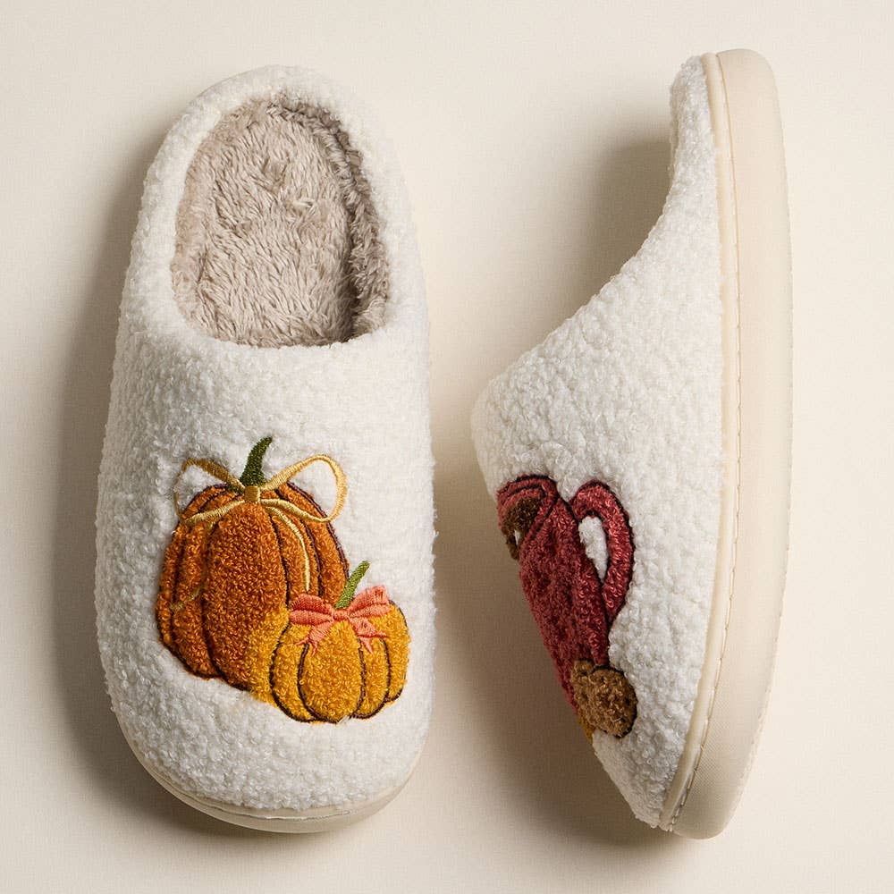 Pumpkin Spice Cozy  Slippers