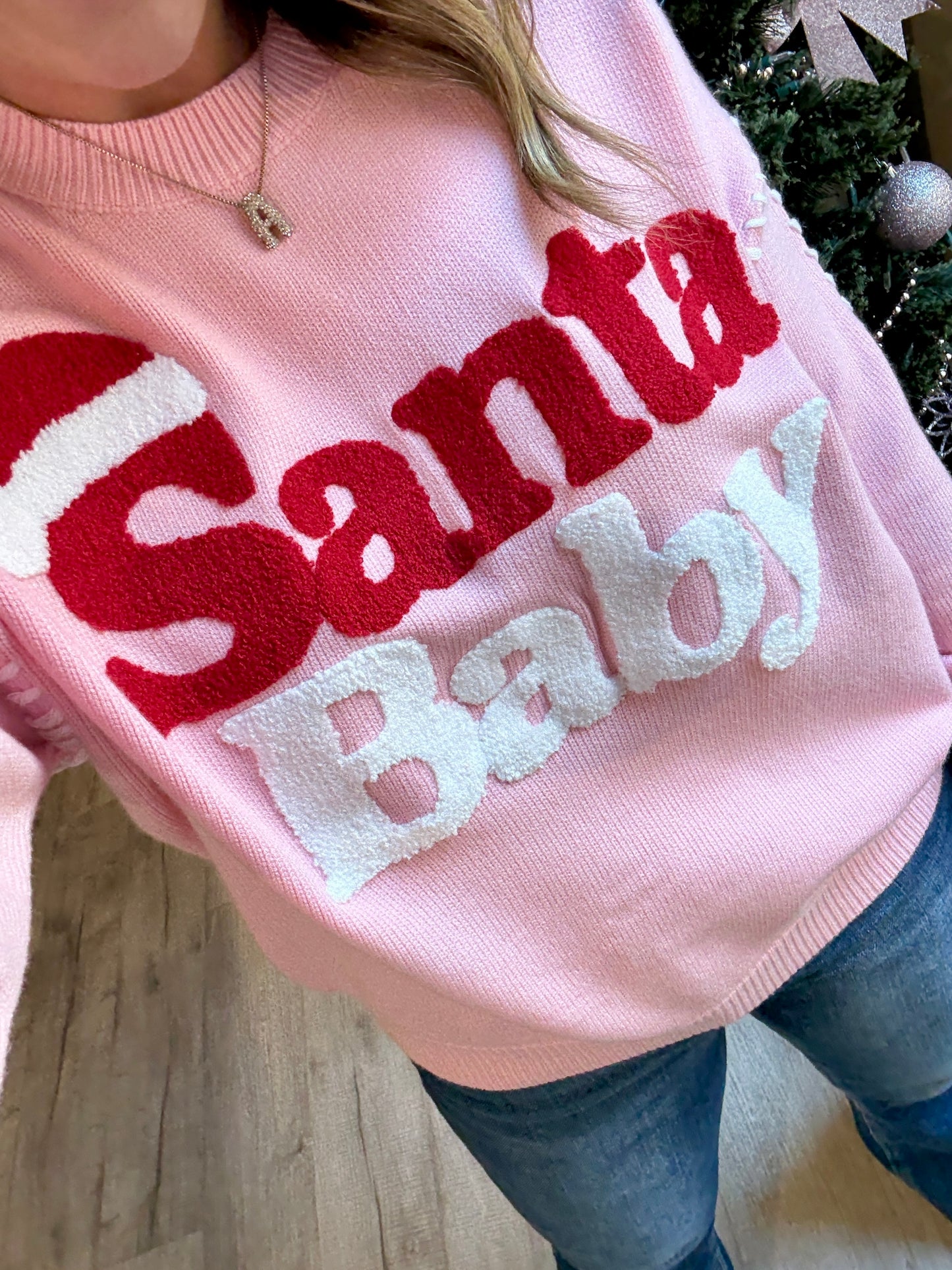 Pink Santa Baby Sweater