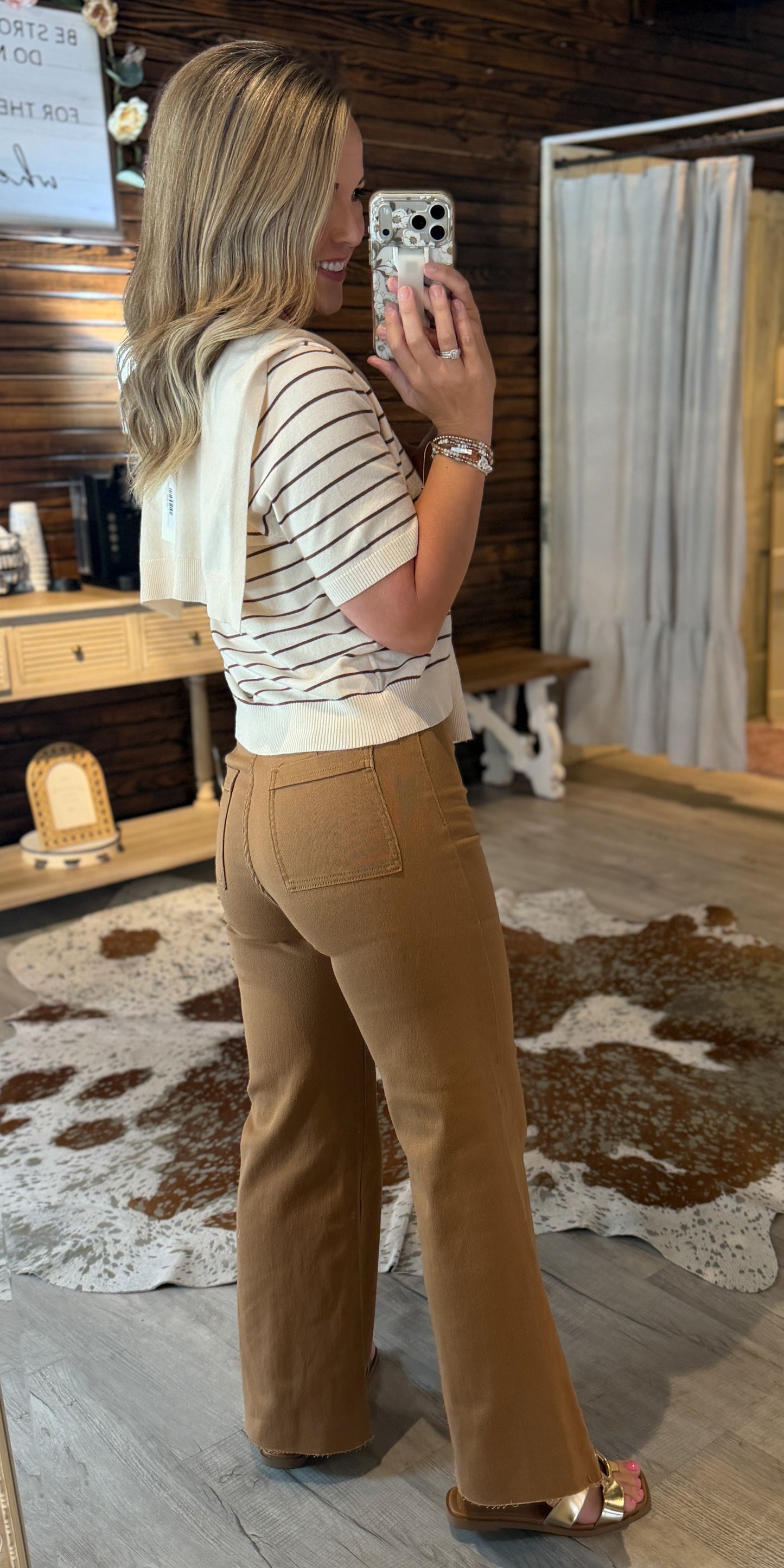 Mocha Denim Dress Pants