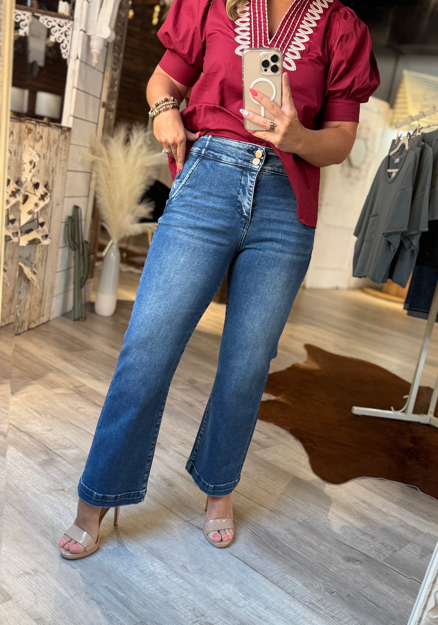 Risen Tummy Control Dark Denim