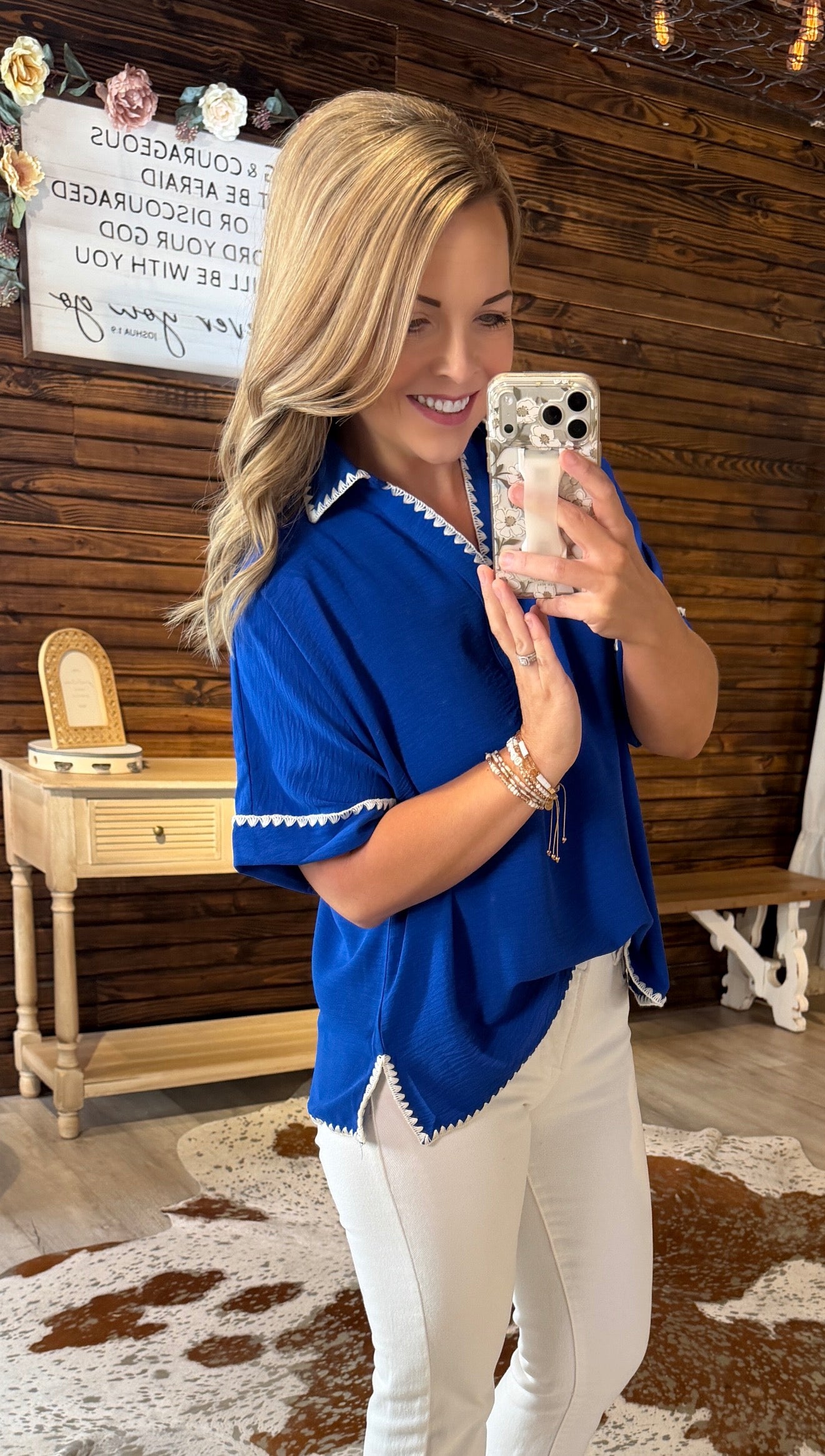 Royal Blue Dressy Top
