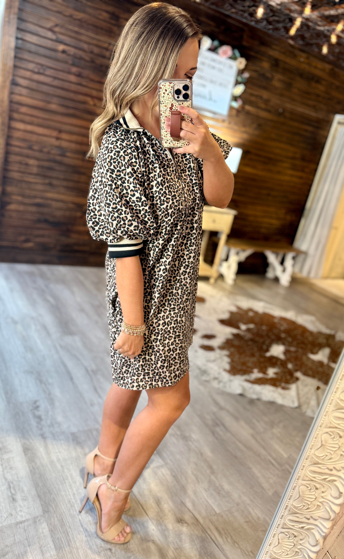 Leopard/Taupe Dress