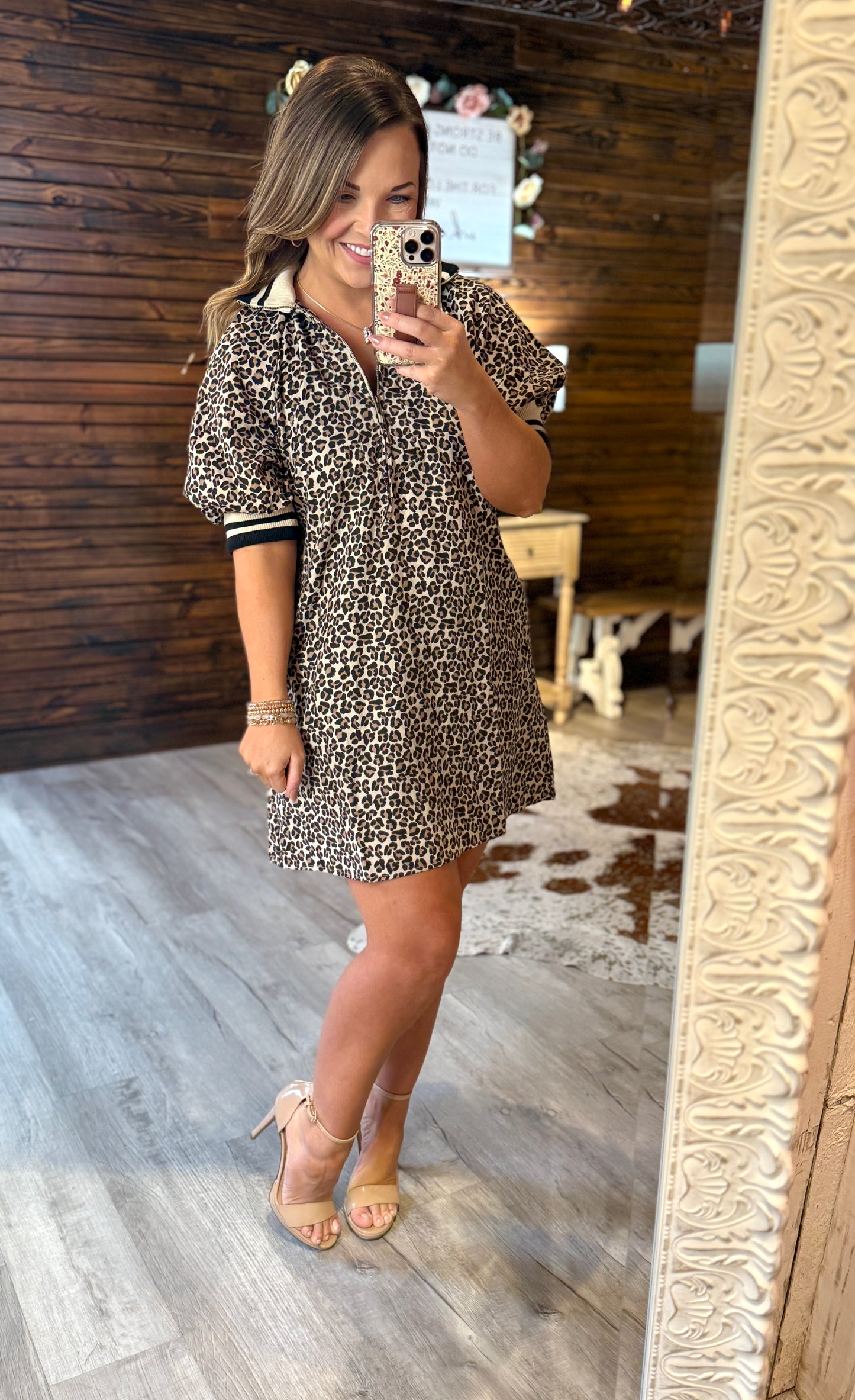 Leopard/Taupe Dress