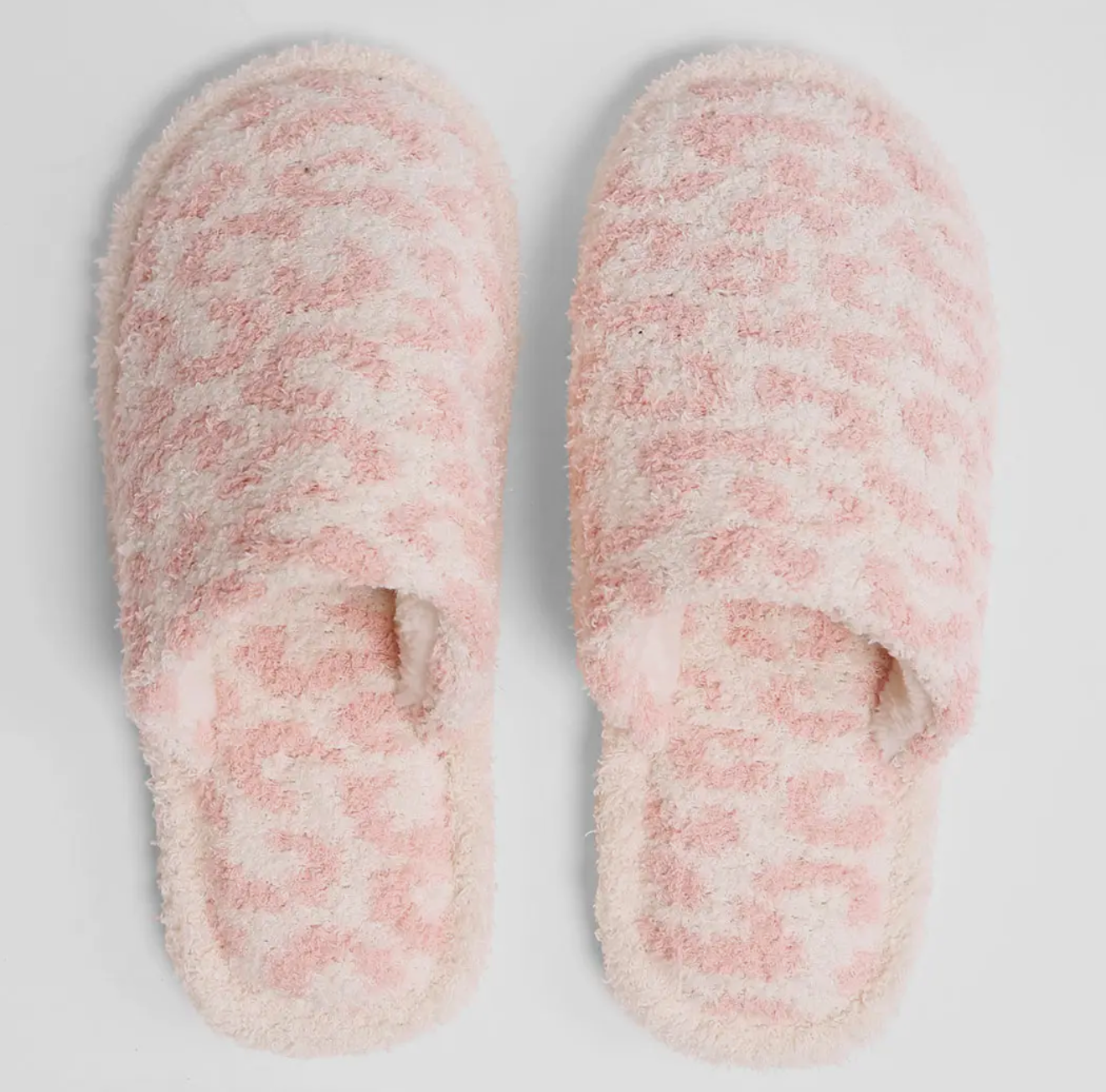 Cream/Pink Leopard Slippers