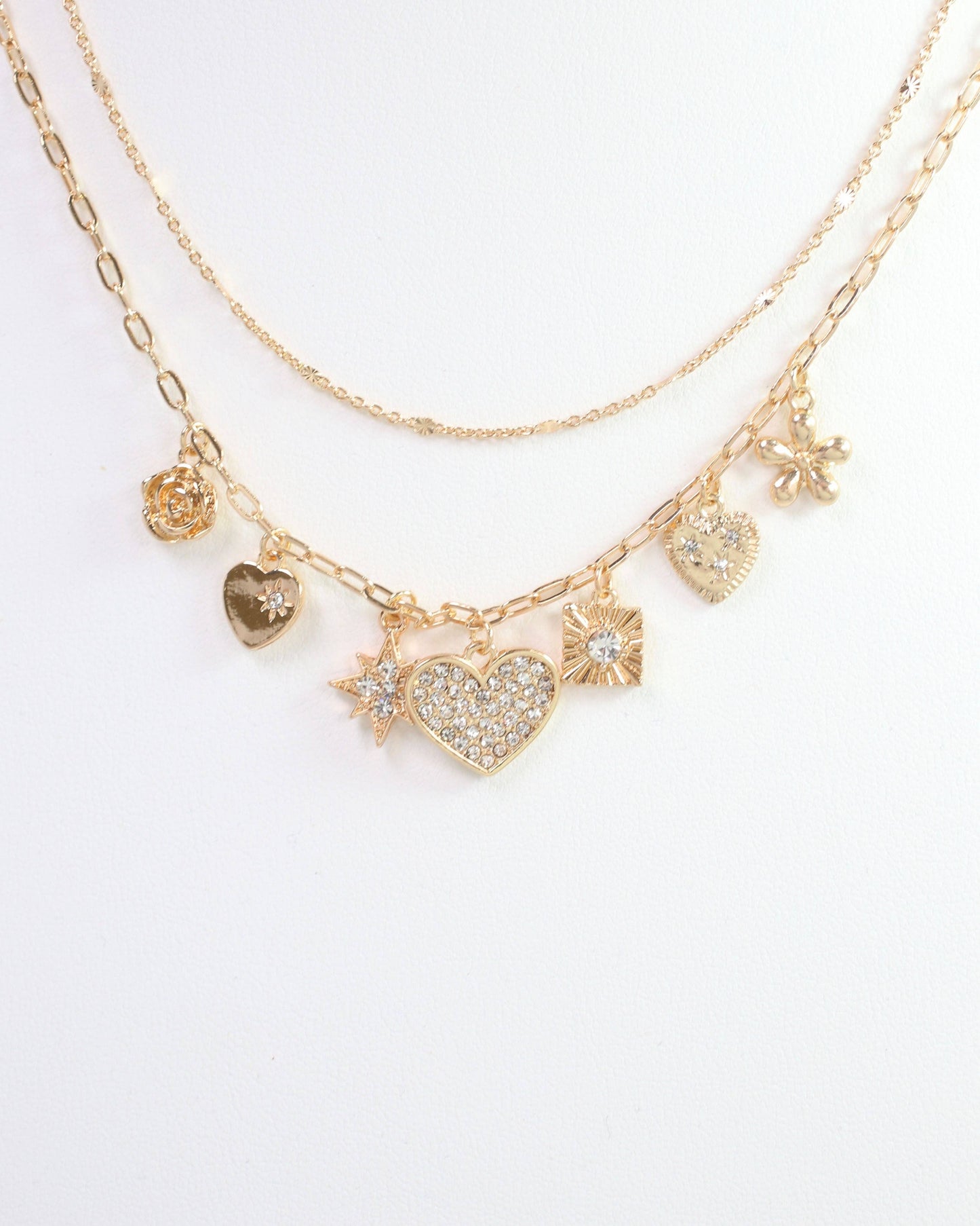 Della Charm Necklace Gold