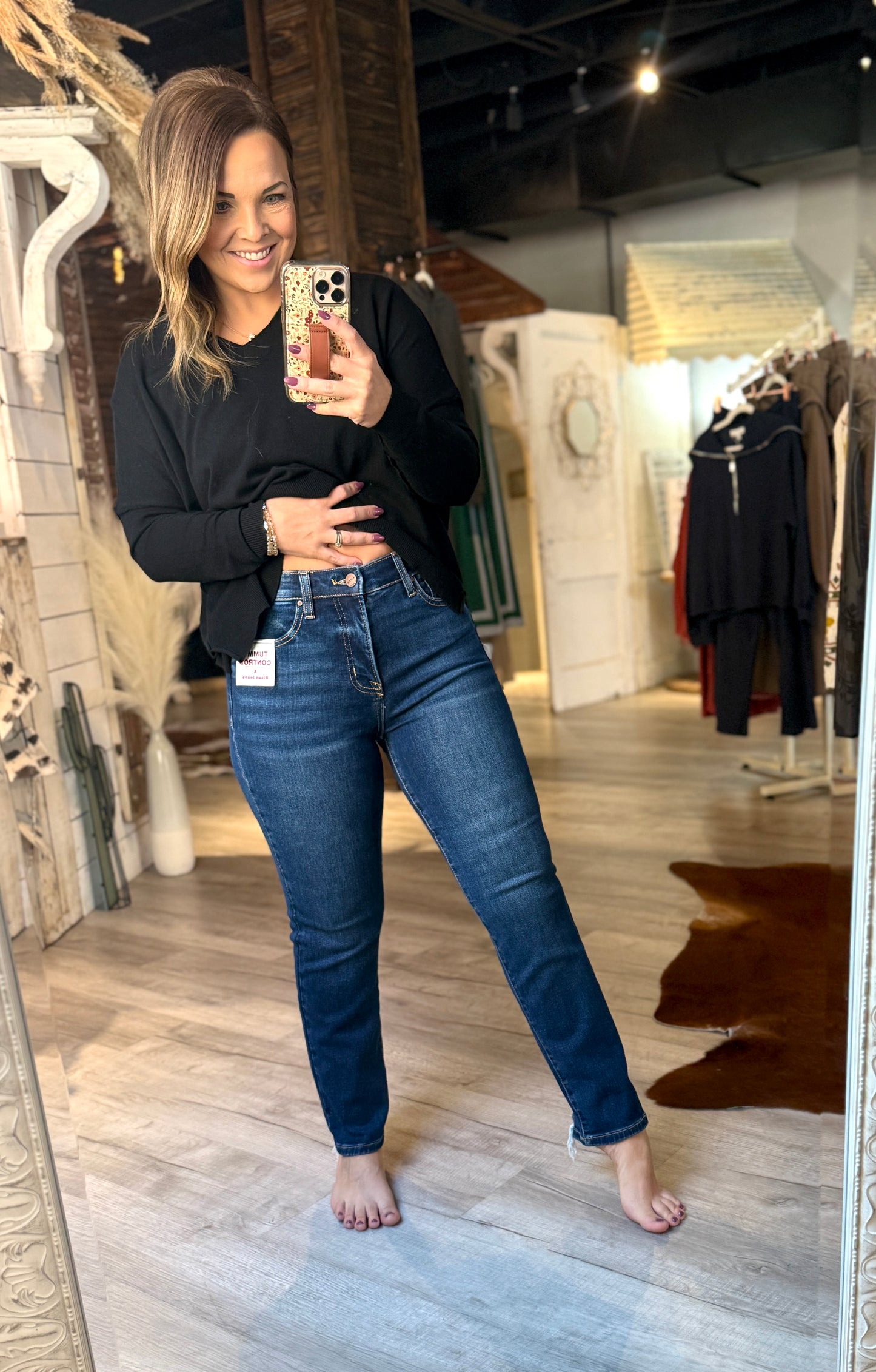 Risen Tummy Control High Rise Straight