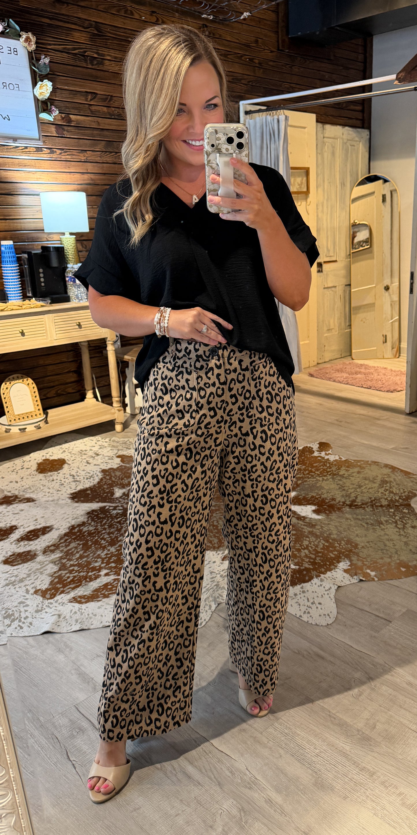 Leopard Print Dressy Pants