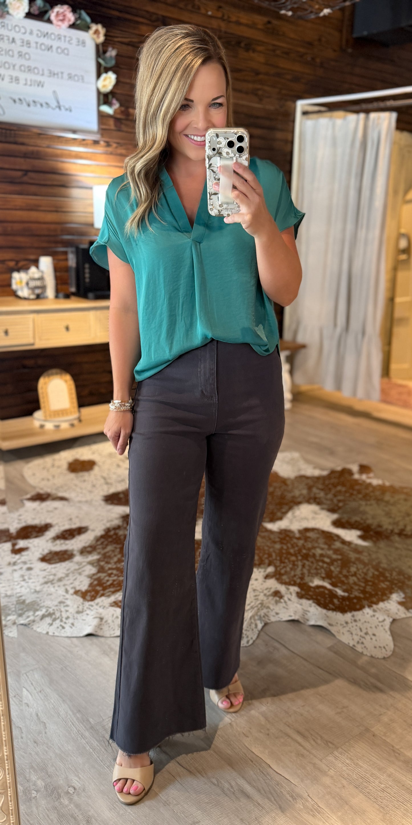 Charcoal Denim Dress Pants