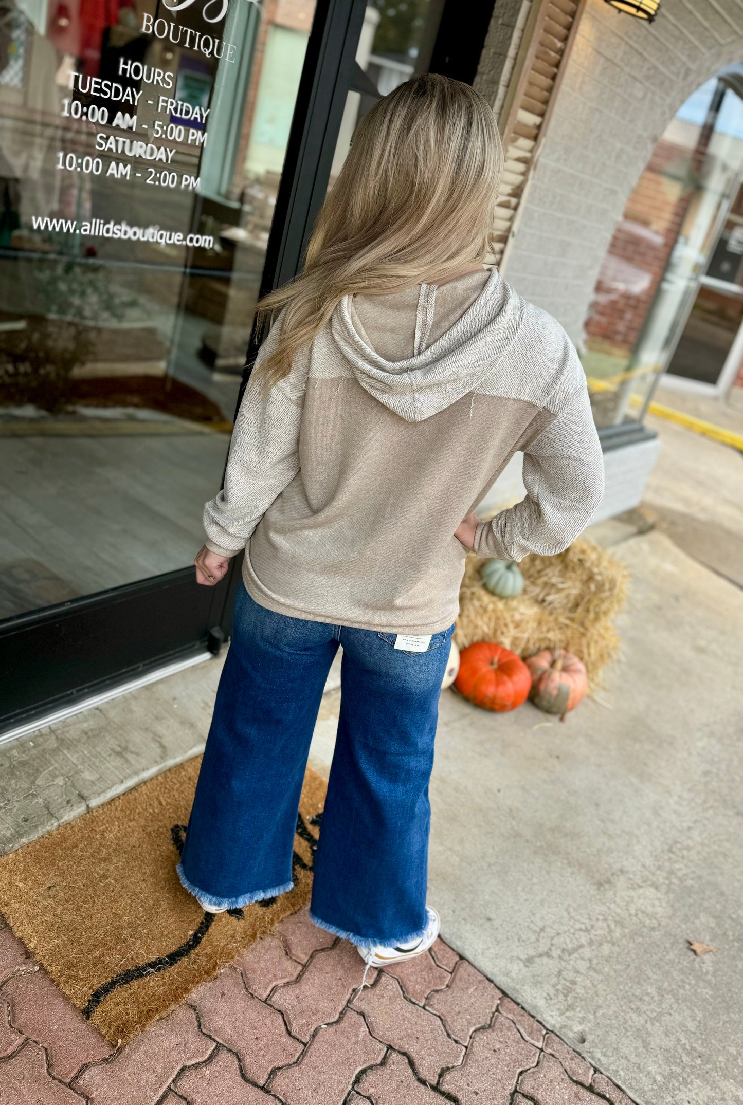 Taupe Zip Up Hoodie