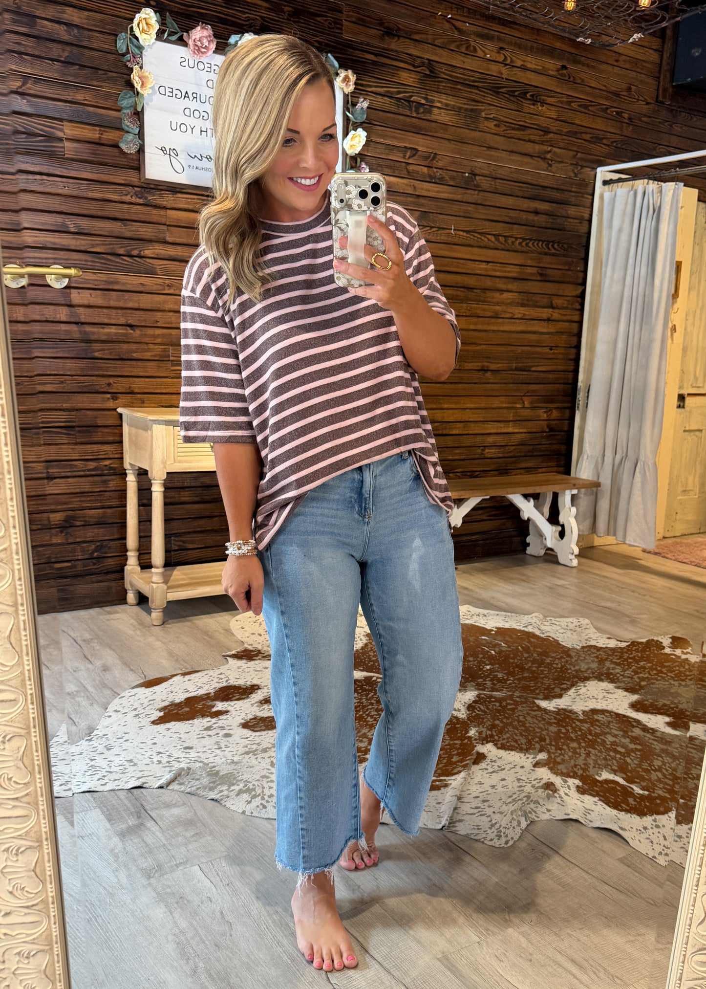 Mauve/Pink Striped top