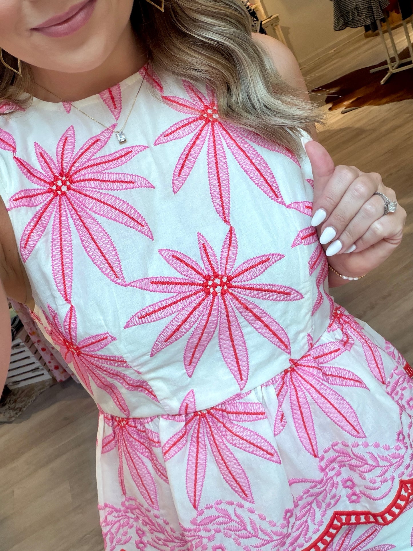 Pink Floral Short Set