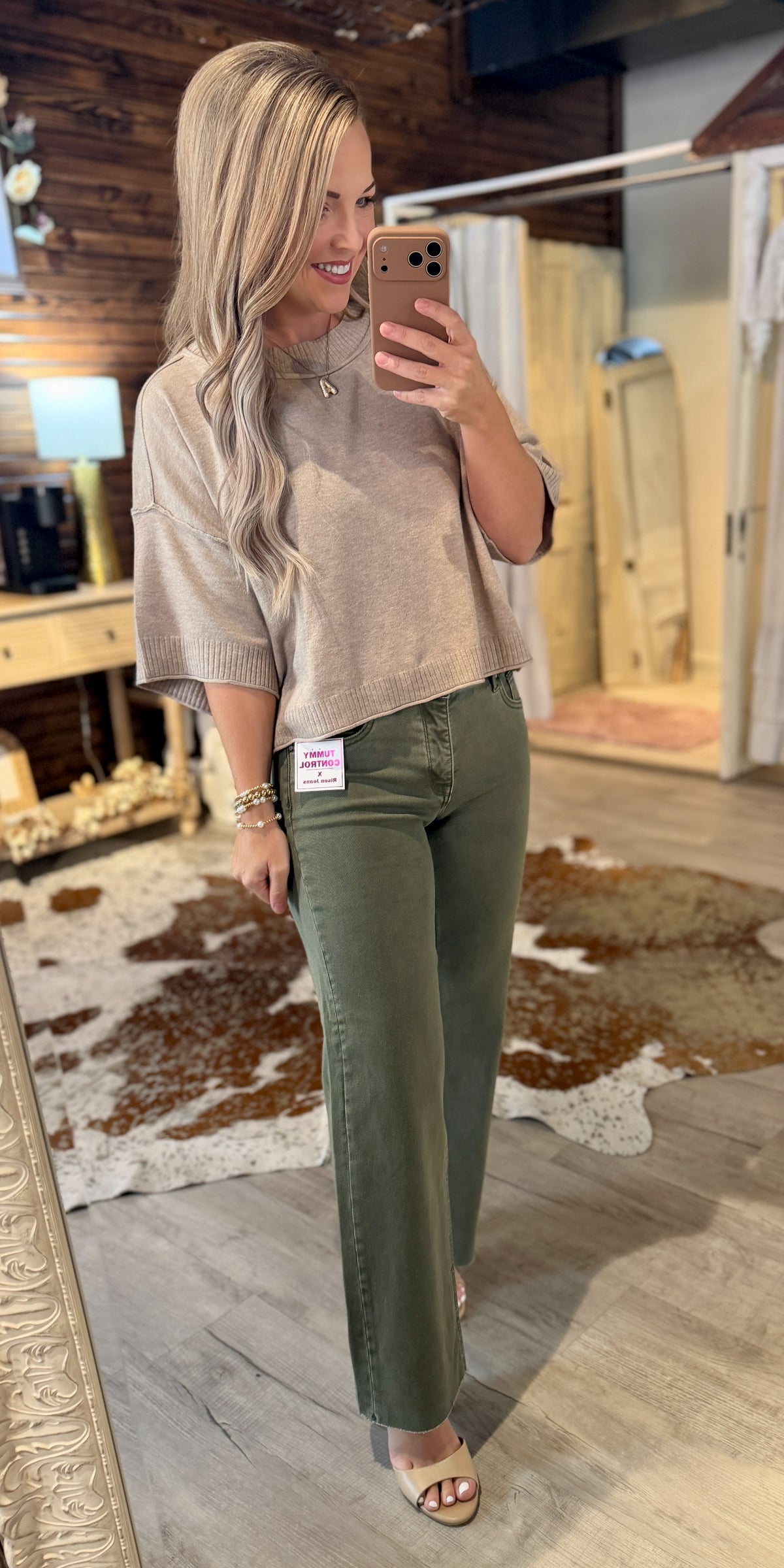 Mocha Short Sleeve Sweater
