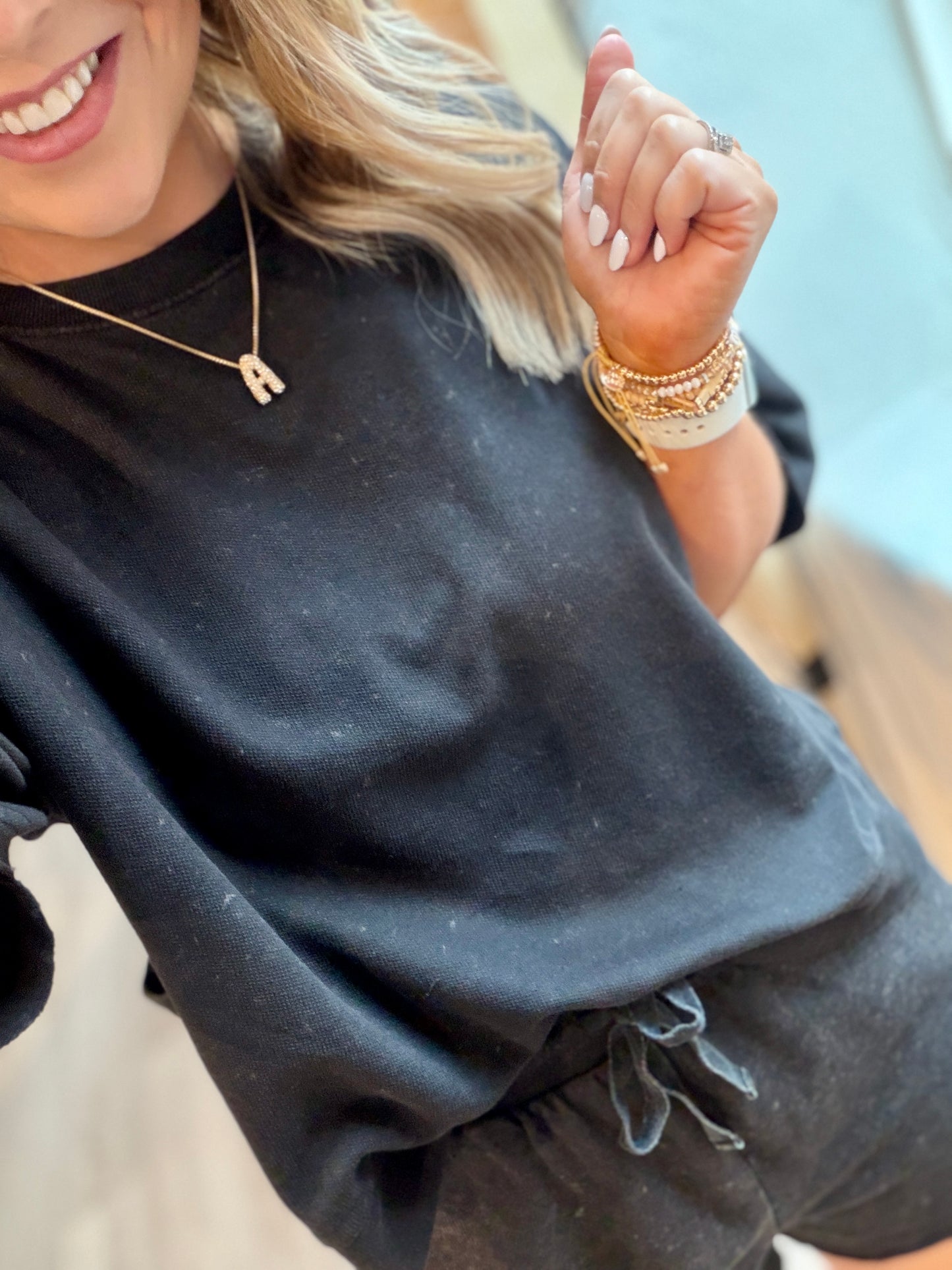 Black Mineral Washed Set