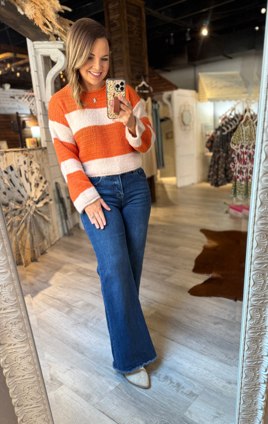 Orange/Oatmeal Sweater