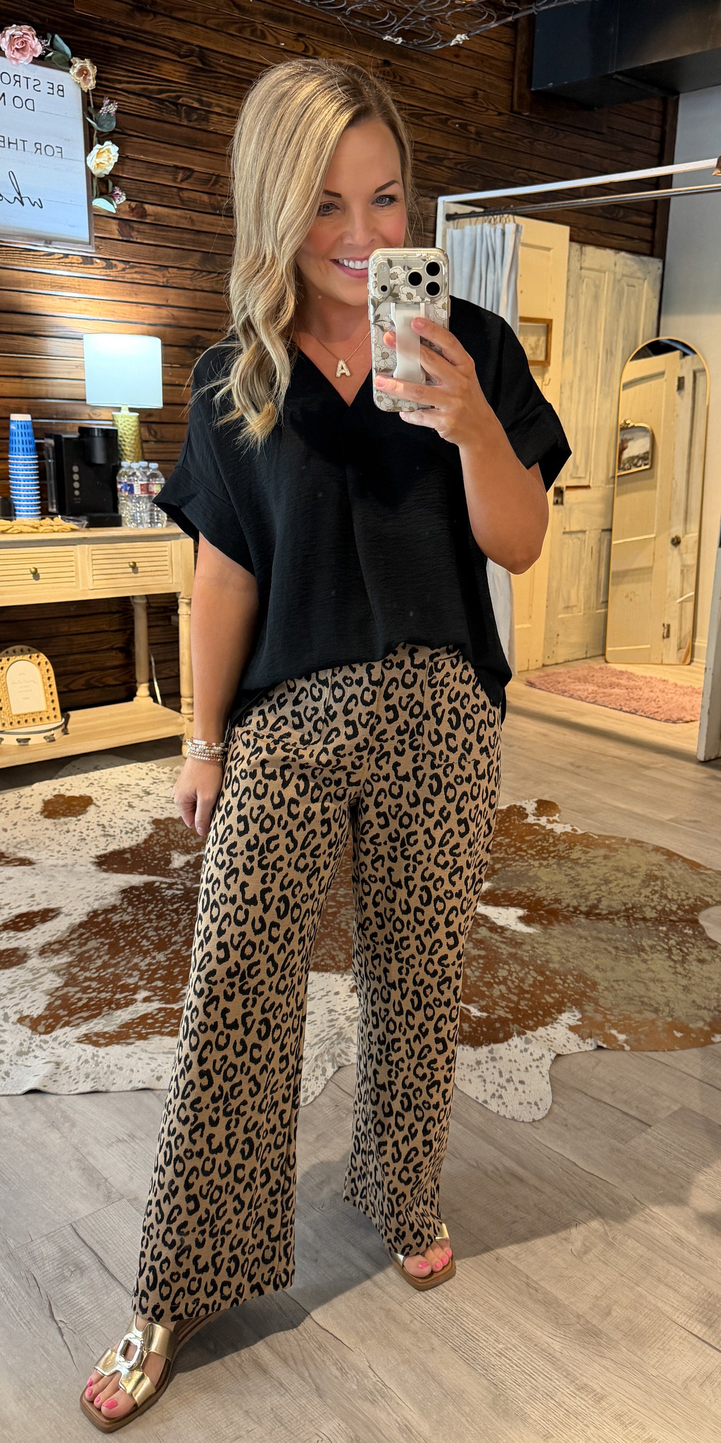 Leopard Print Dressy Pants