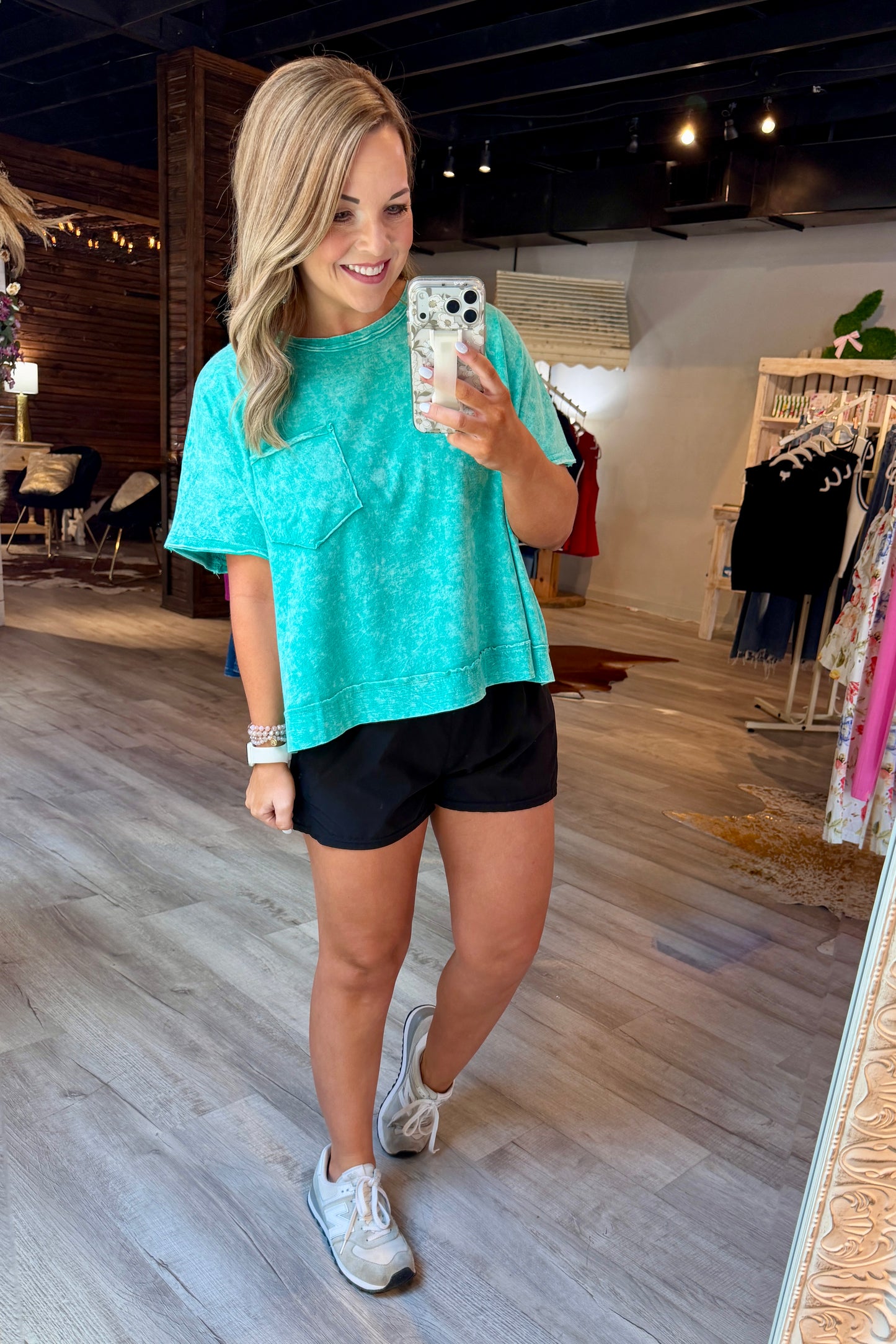 Green Halo Washed Oversized Tee