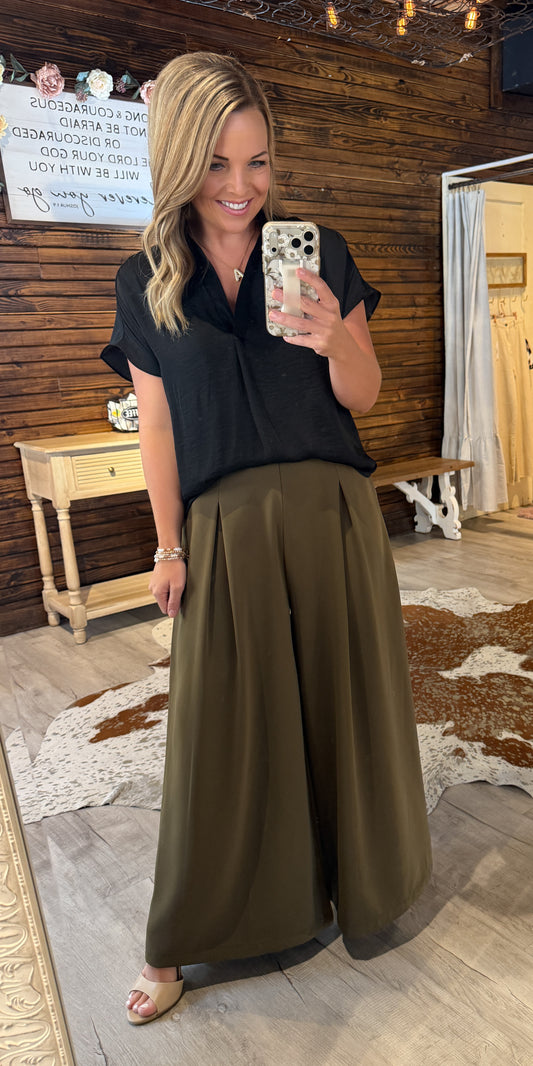 Olive Dressy Slacks