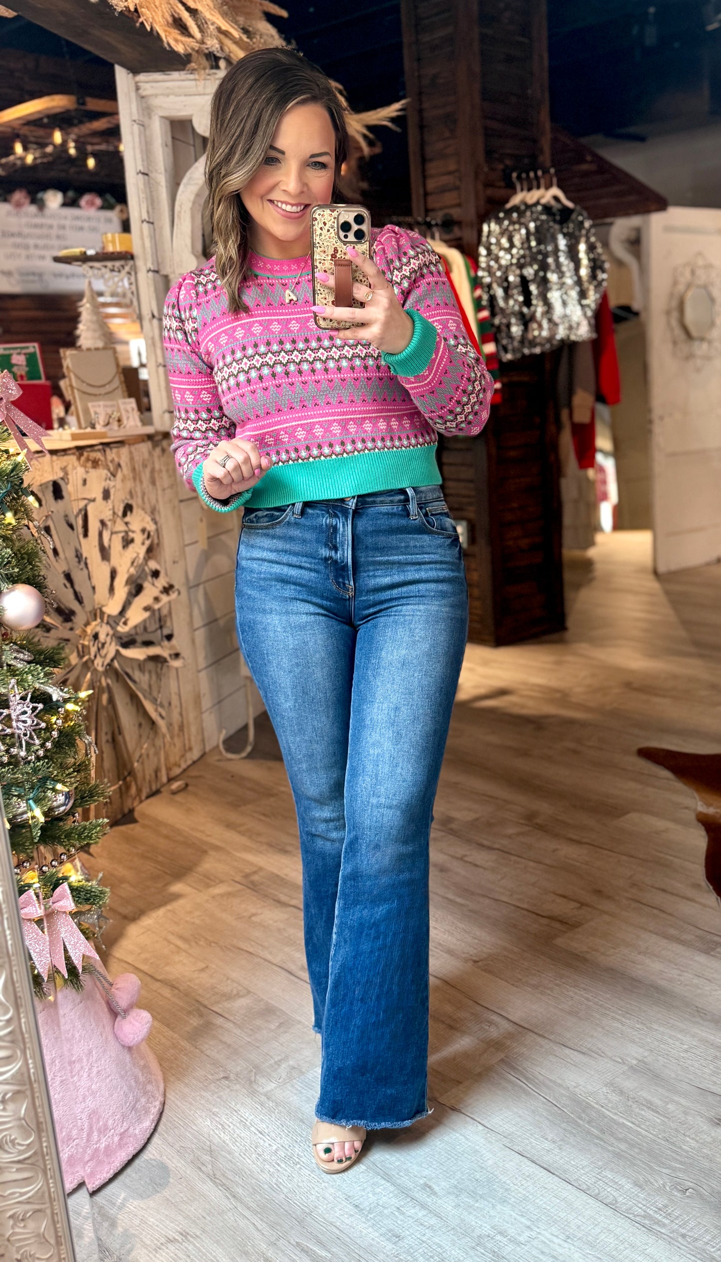 Pink Multi Winter Sweater