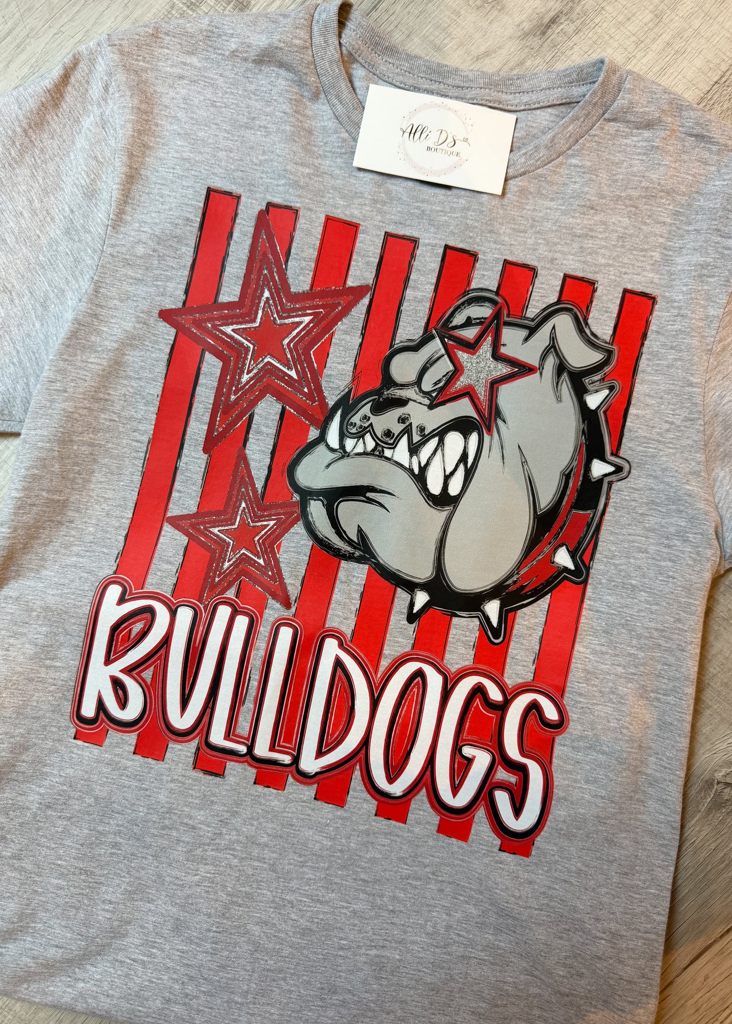 Bulldog Stripes & Stars Tee