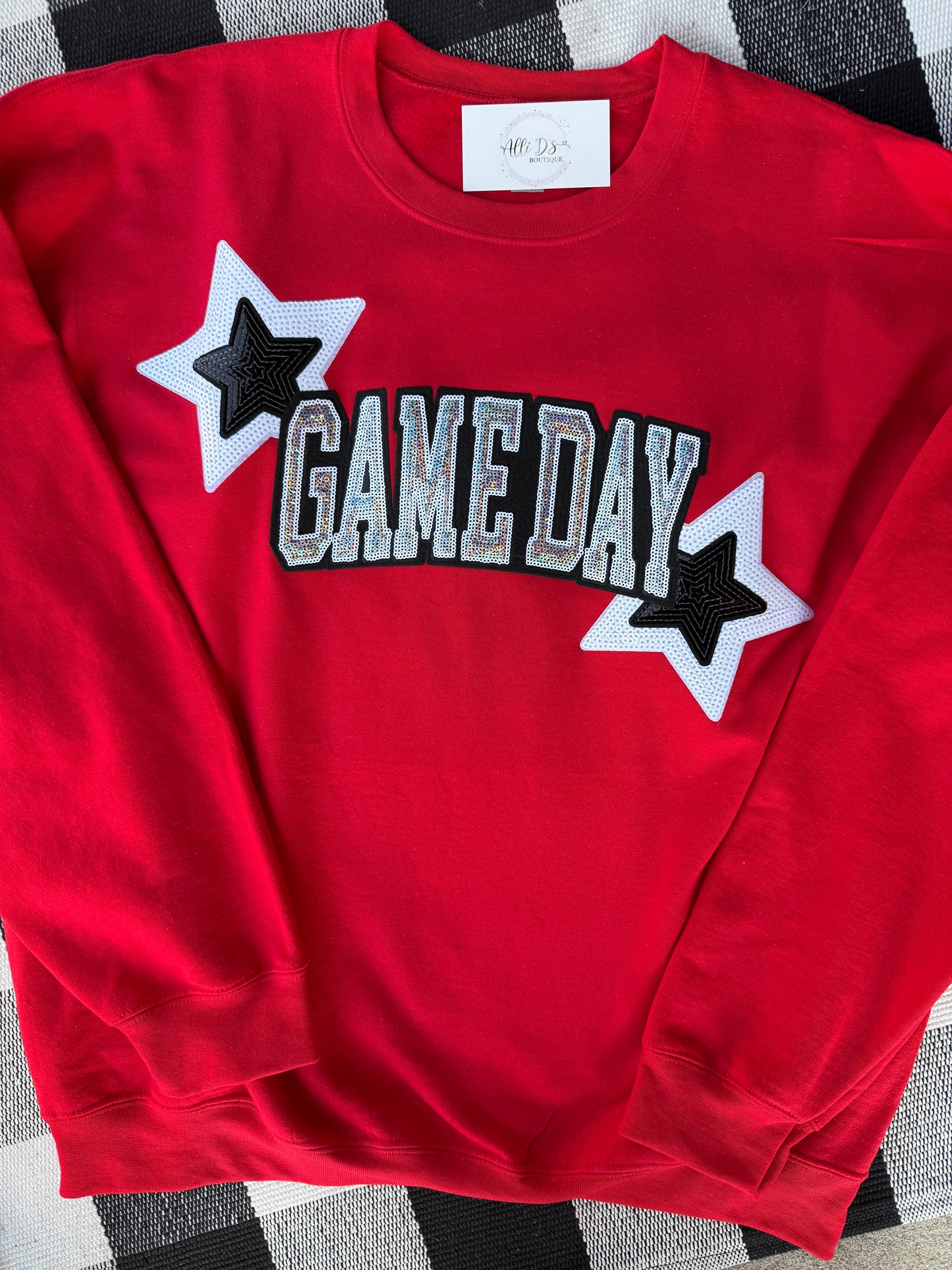 Red GameDay Stars Sweatshirt Adult XL