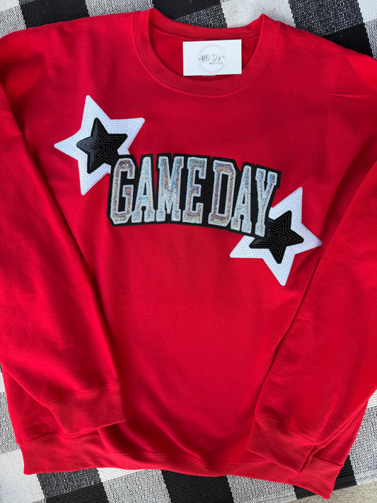 Red GameDay Stars Sweatshirt Adult XL