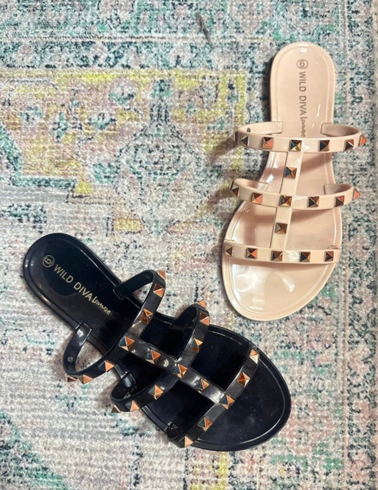 Natural Studded Sandals