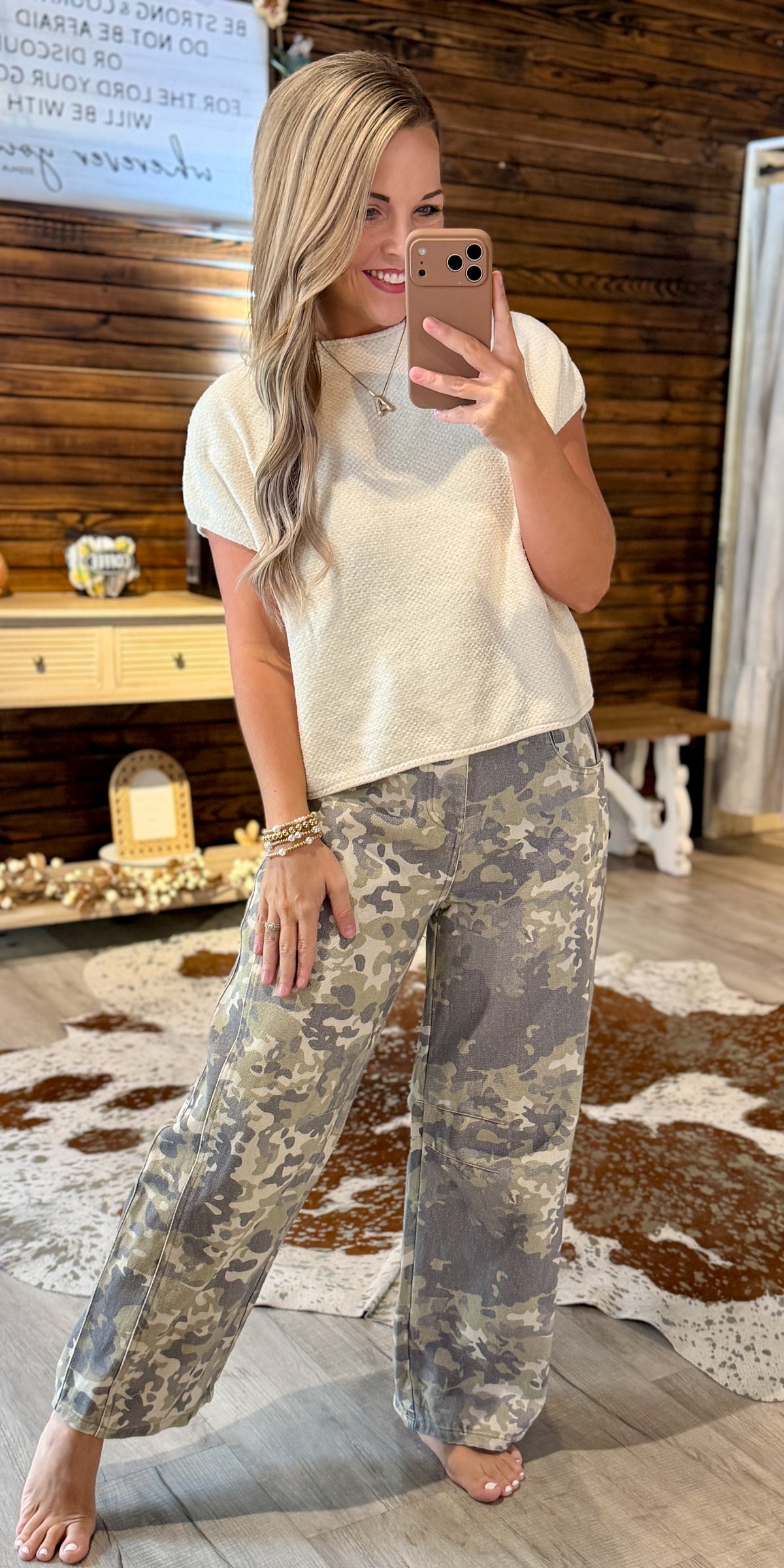 Sage Camo Barrel Pants