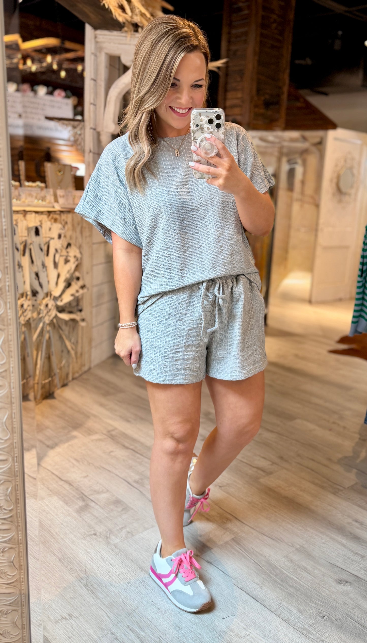 Heather Grey Textured Set