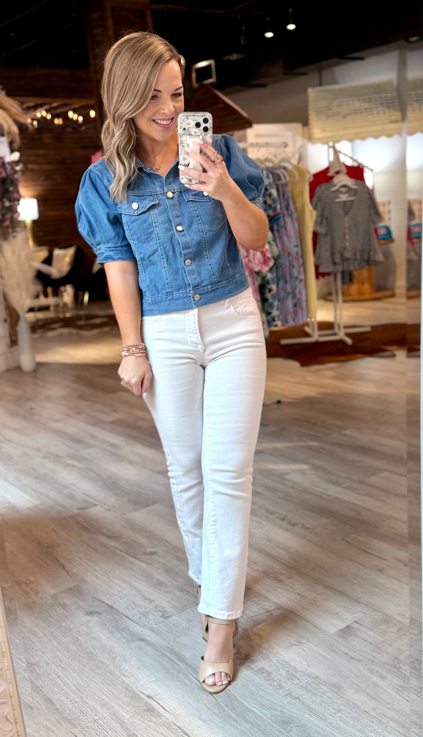 Denim Short Sleeve Jacket