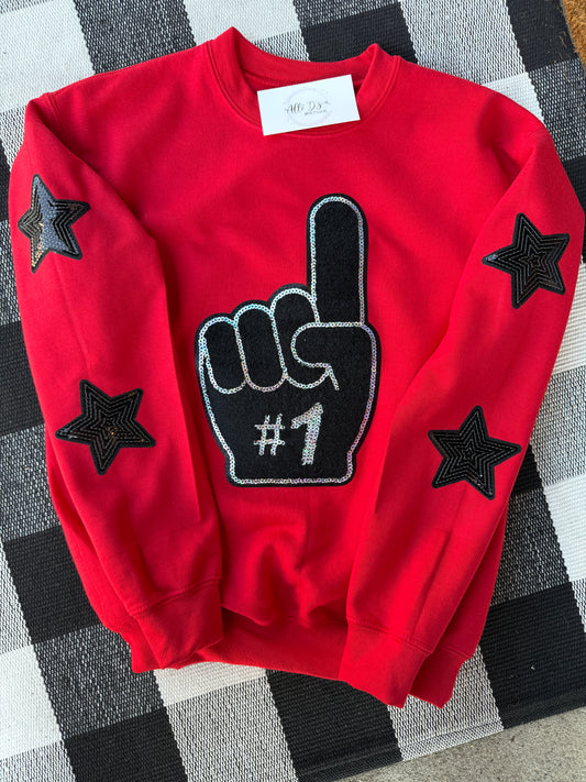 Youth Large Number 1 Sweatshirt
