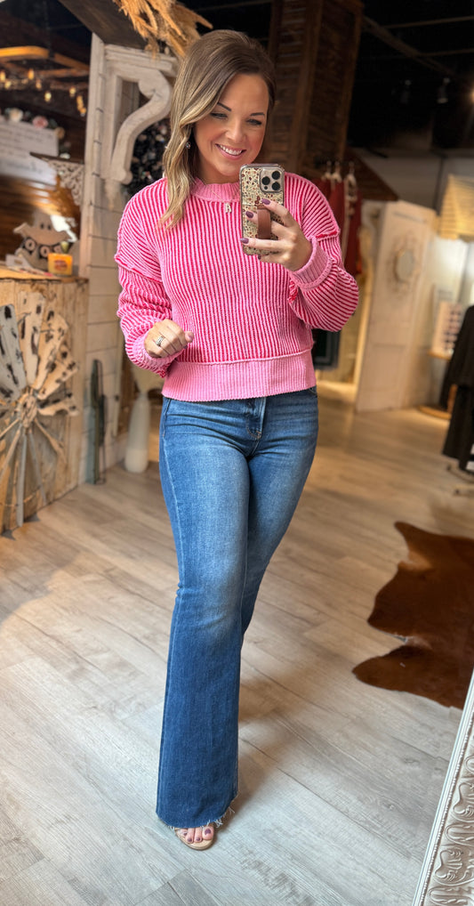 Pink Two Tone Sweater