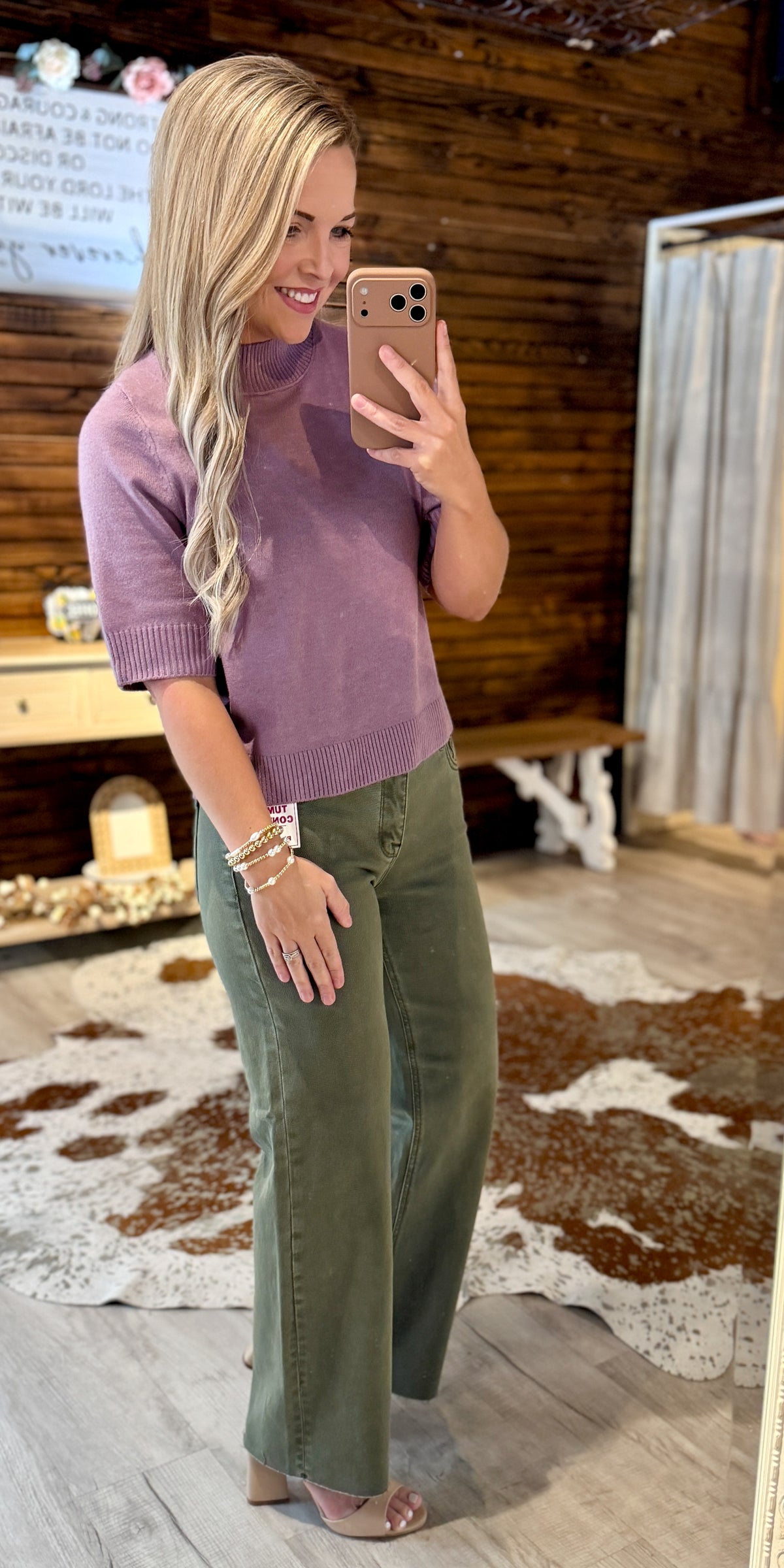 Wisteria Mock Neck Sweater Top