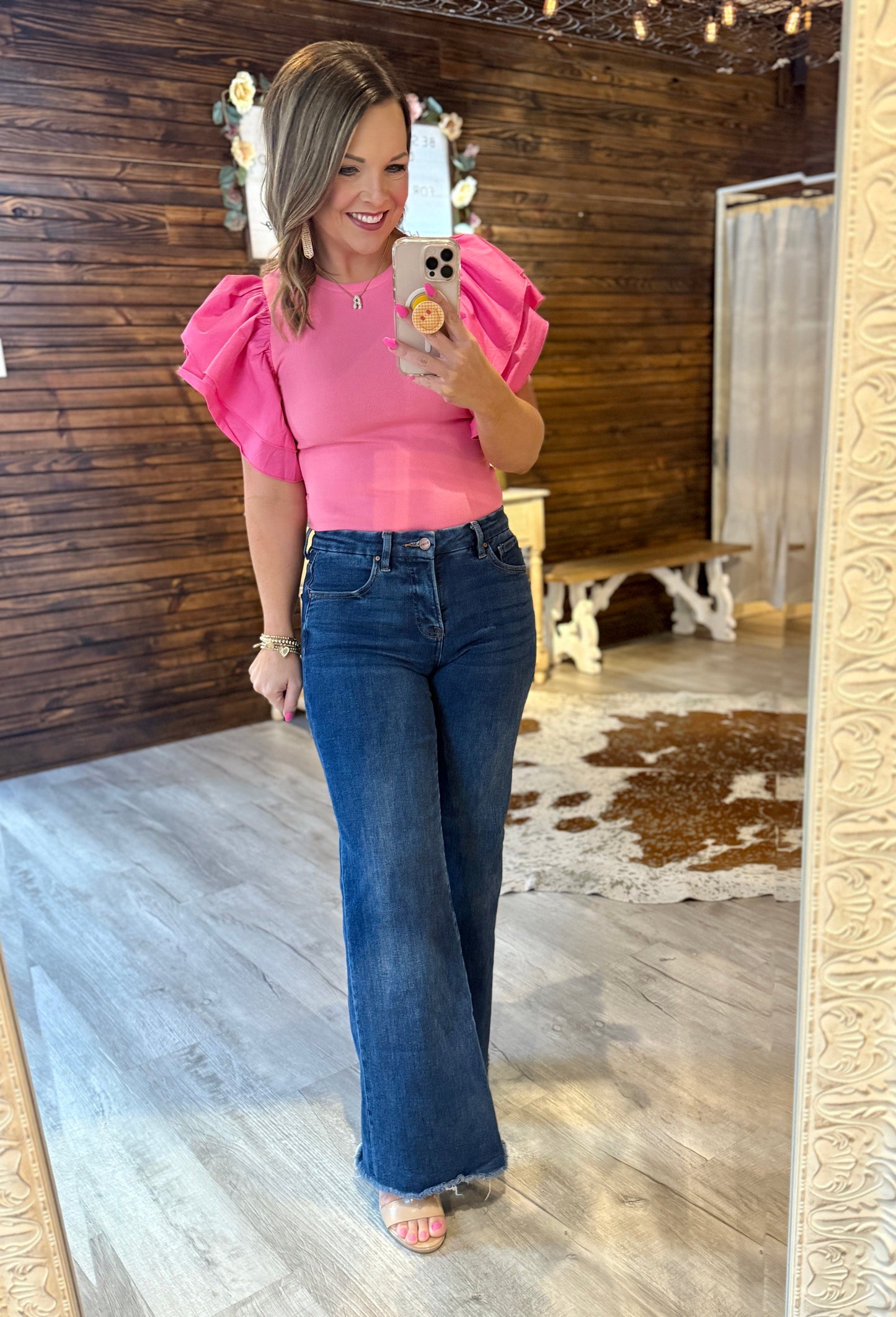 Candy Pink Flutter Bodysuit