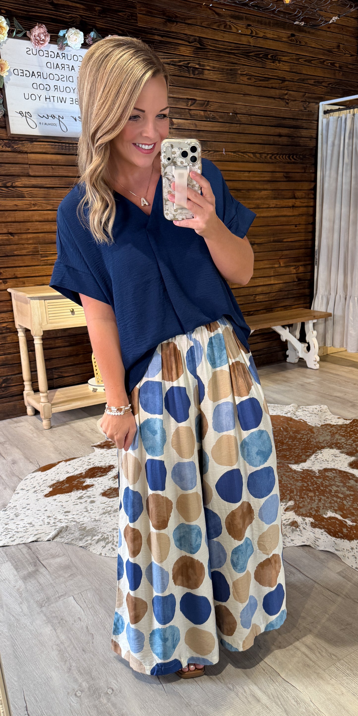 Blue Mix Polka Dot Pants