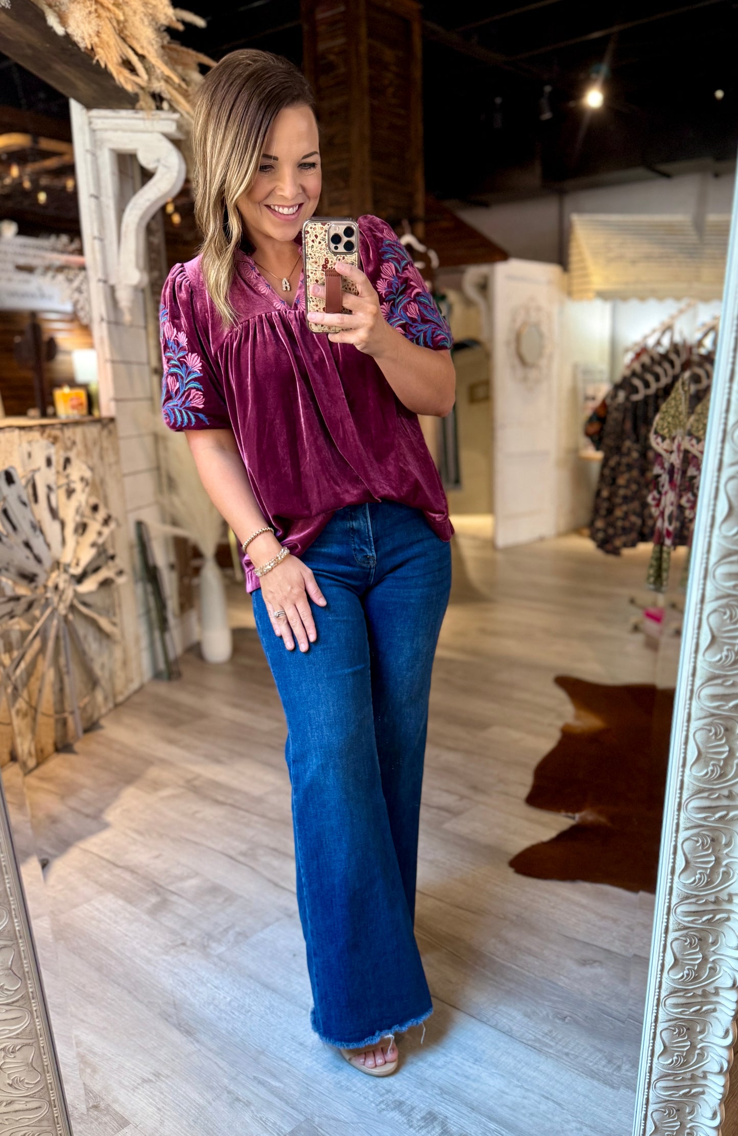 Plum Velvet Dressy Top