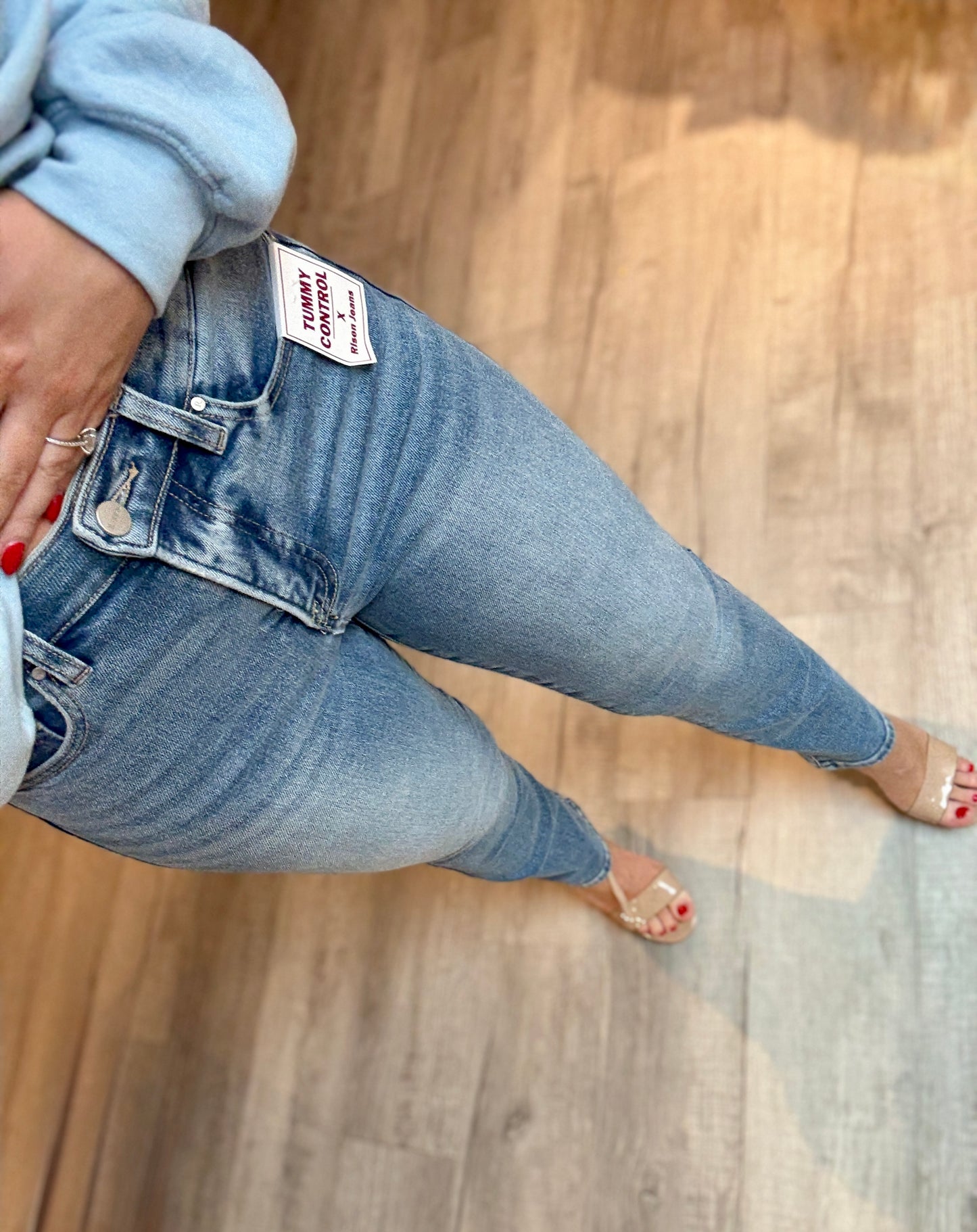 Risen Light Straight Denim