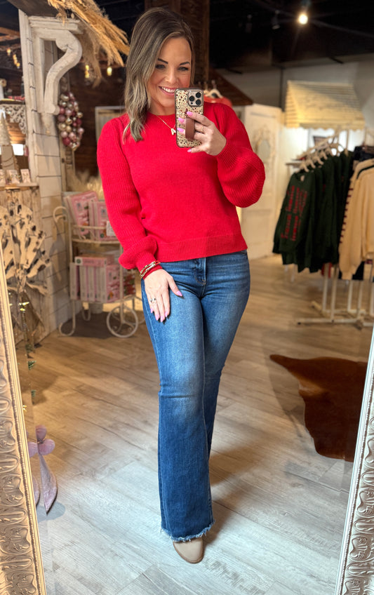 Red Knit Sweater