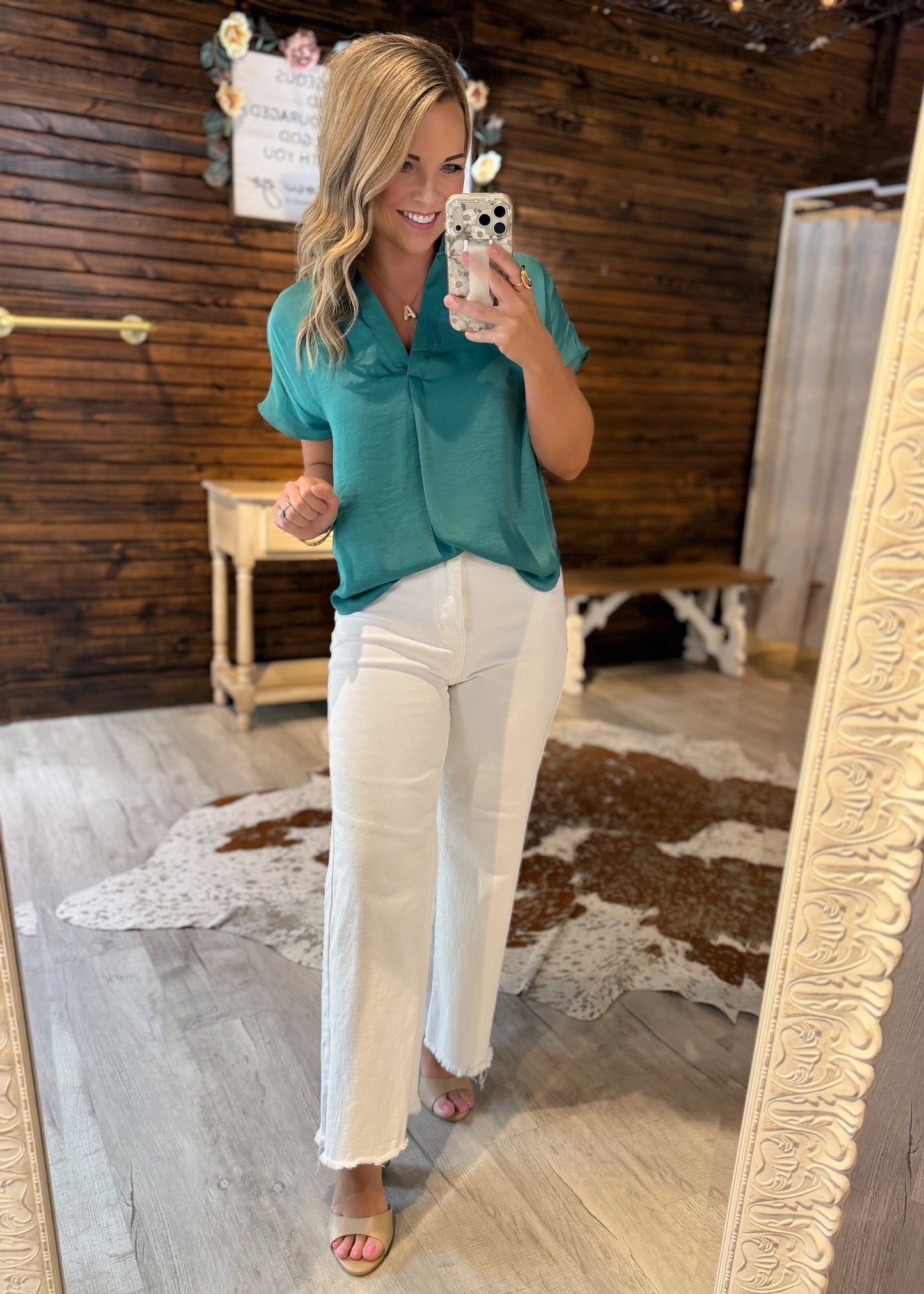 Slate Green Dressy Top