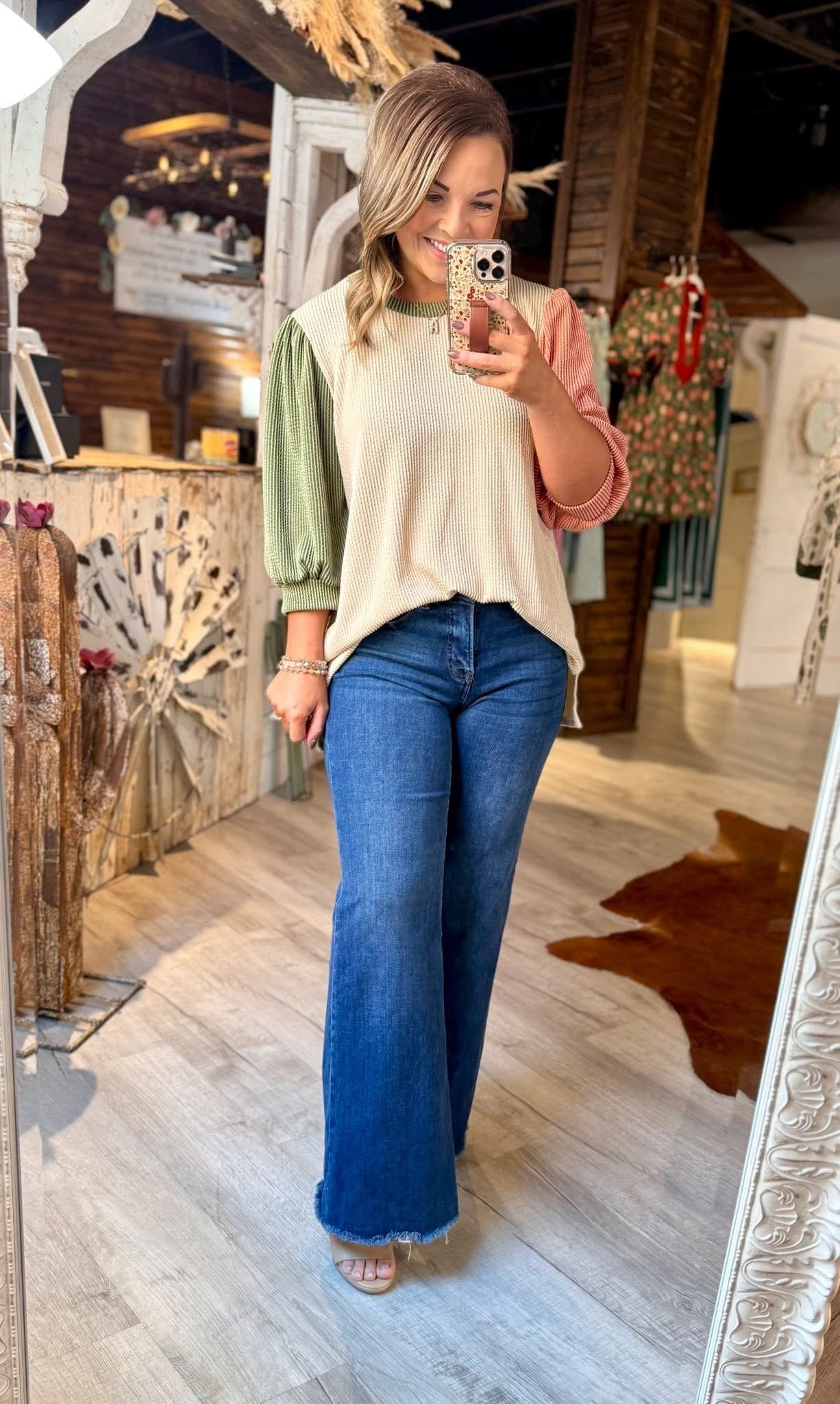 Risen Mid Rise Tummy Control Jeans