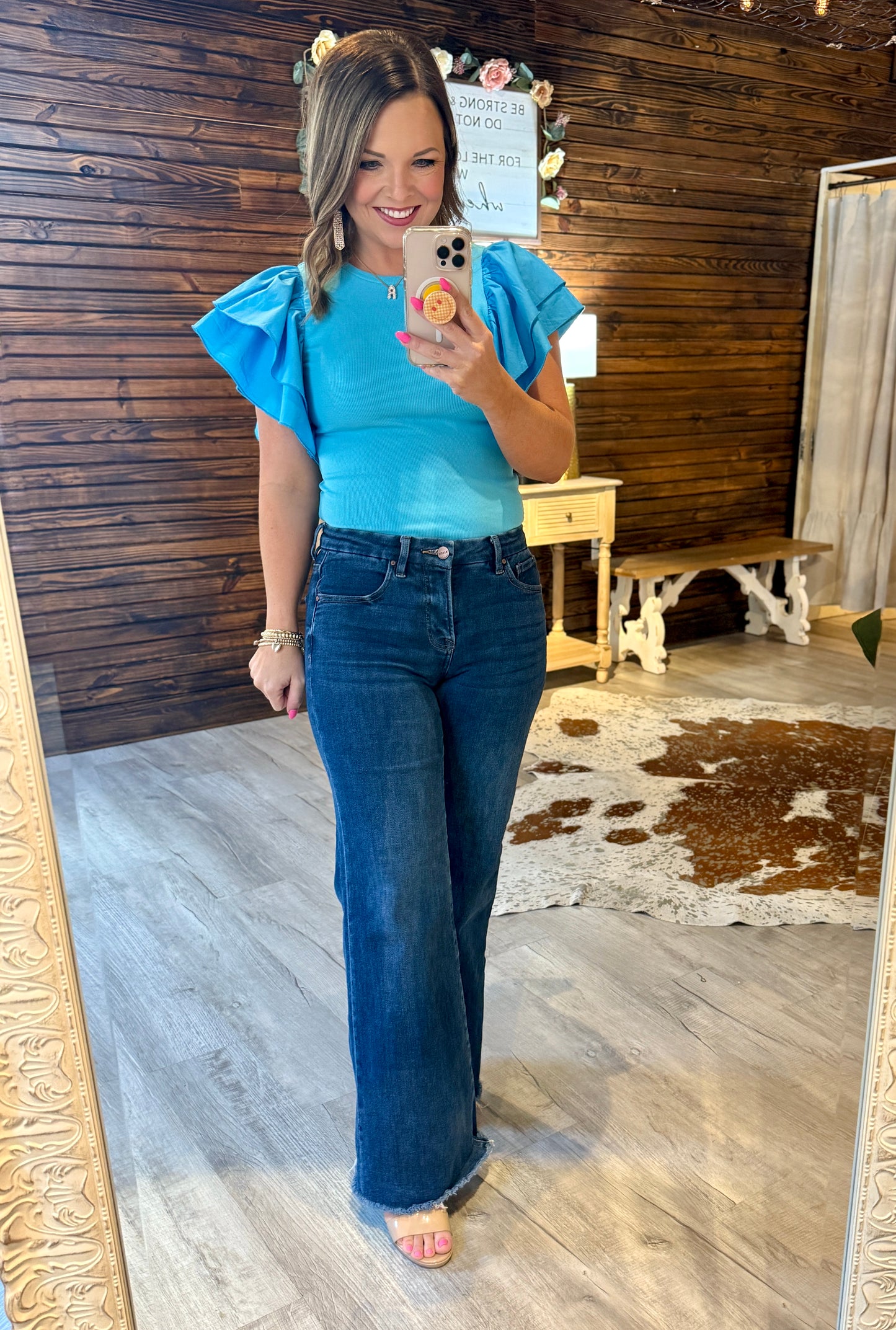 Bright Blue Flutter Bodysuit