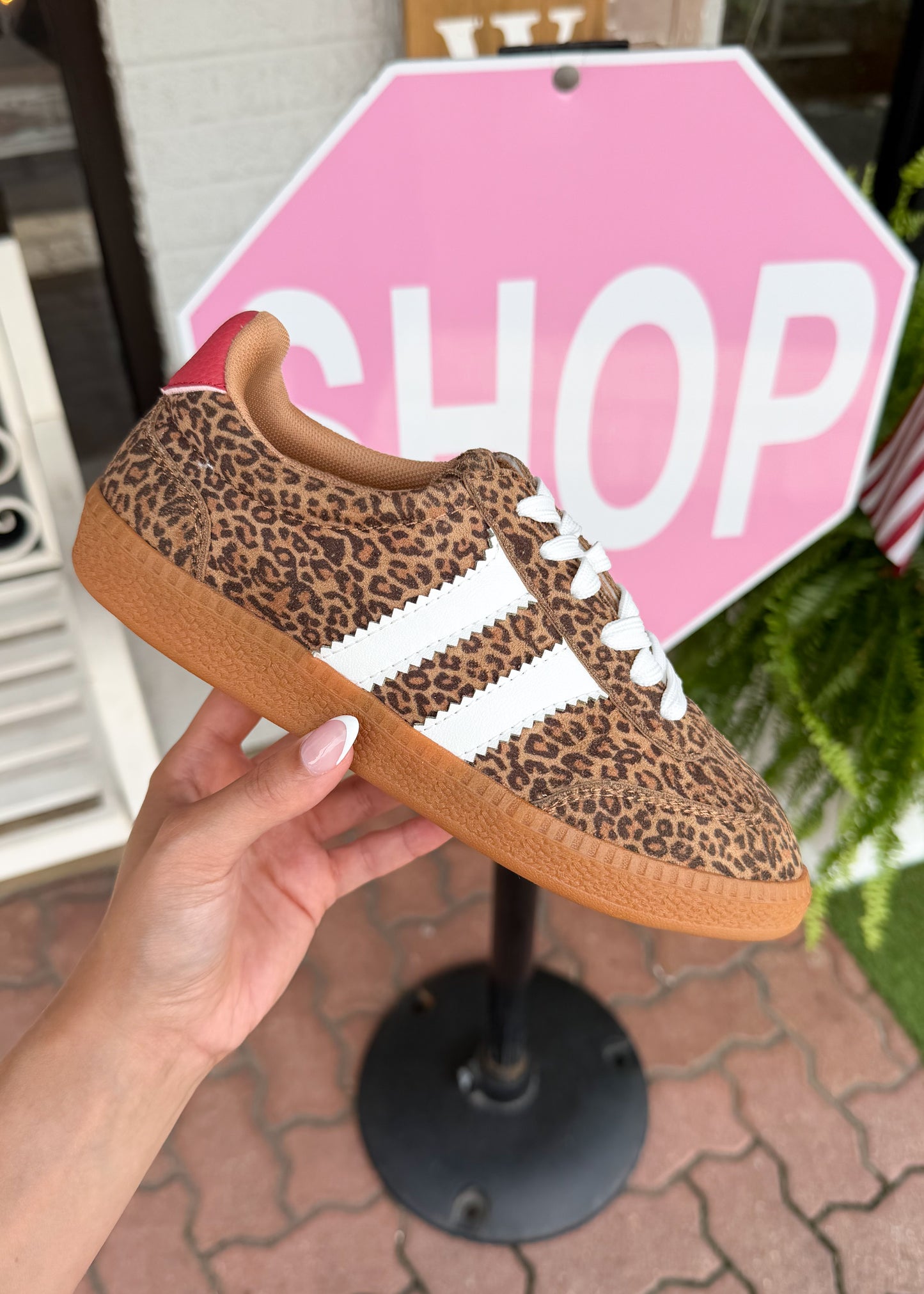 Corkys Heads Up Leopard Sneaker