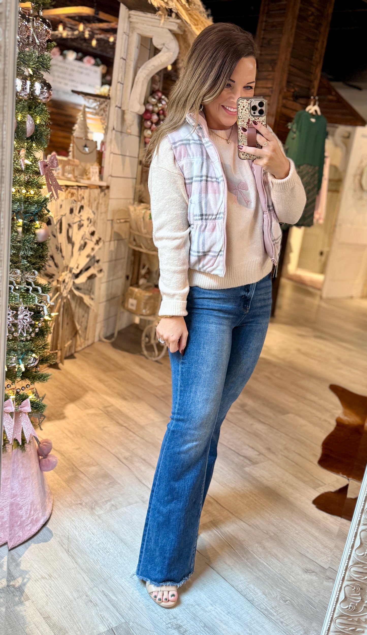 Pink Reversible Puffer Vest