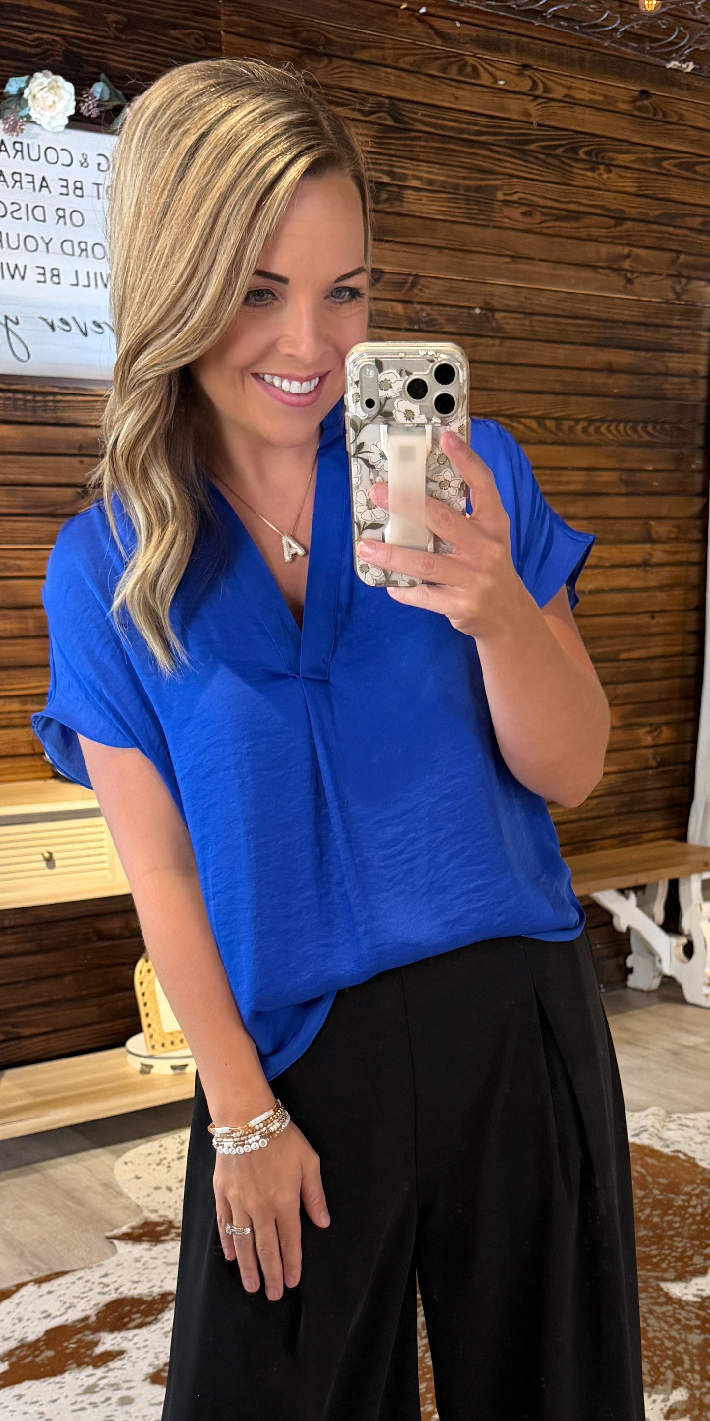 Royal Blue Dressy Top