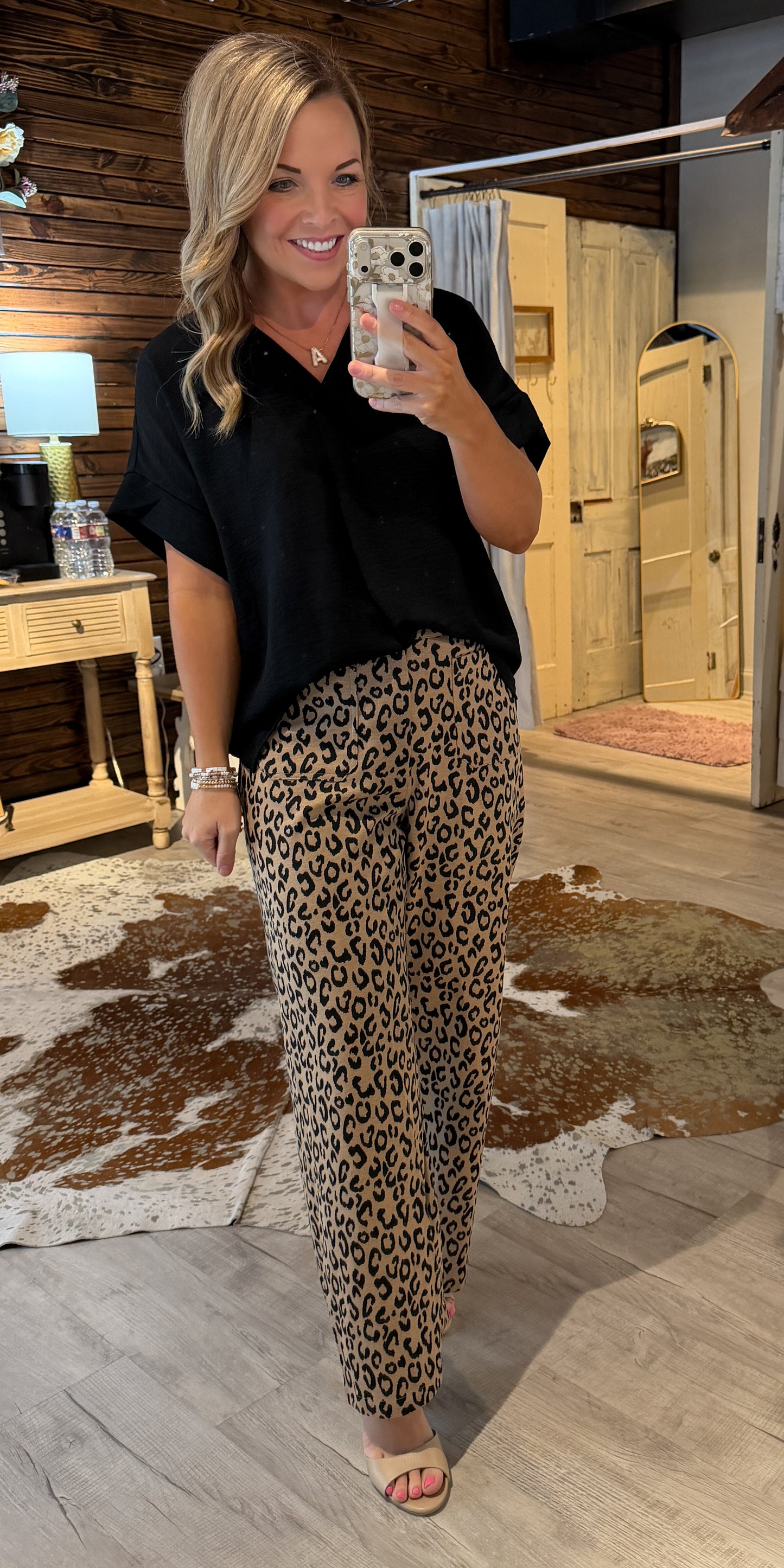 Leopard Print Dressy Pants