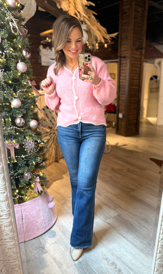 Soft Pink Cozy Cardigan