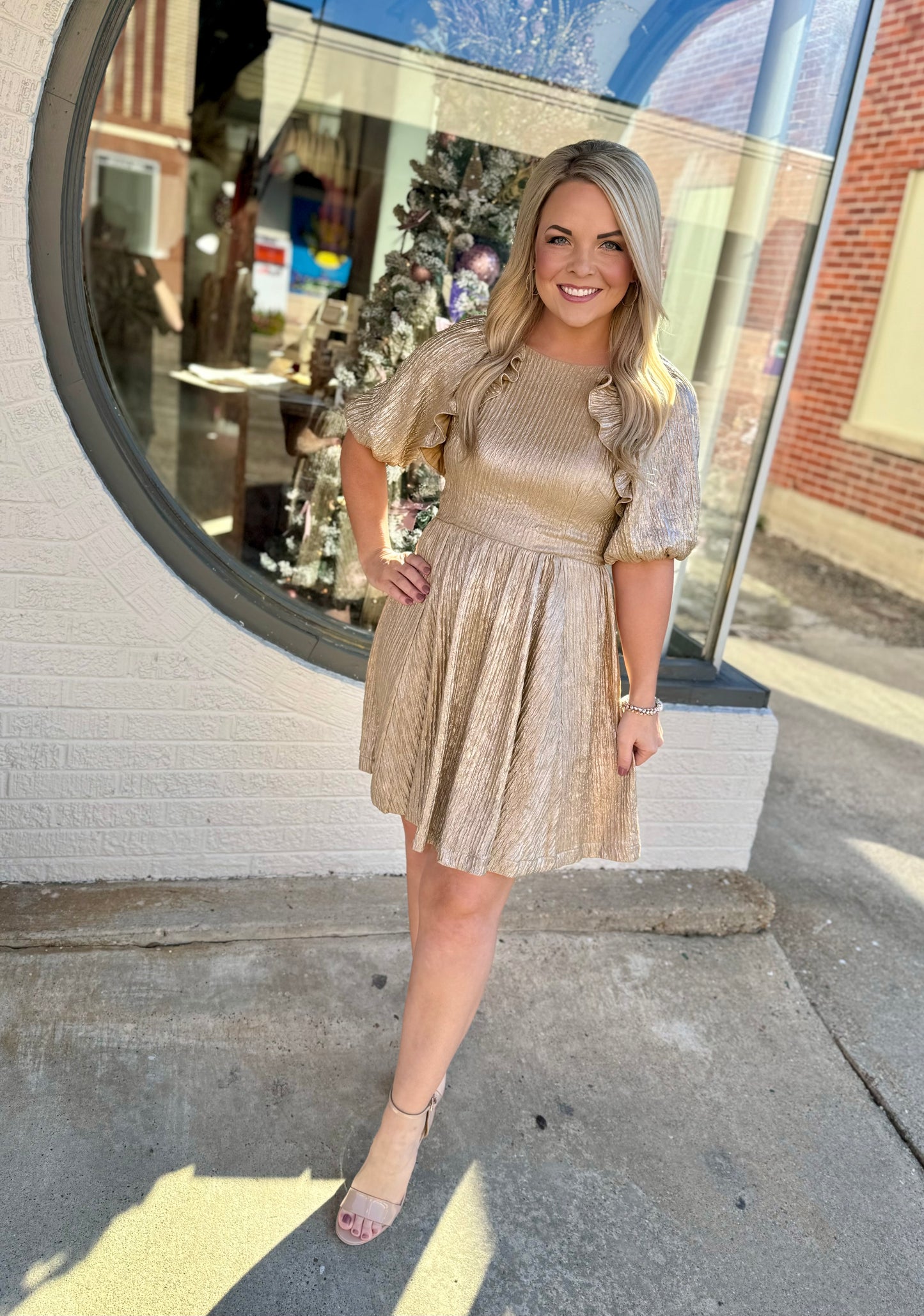 Taupe Sparkle Dress